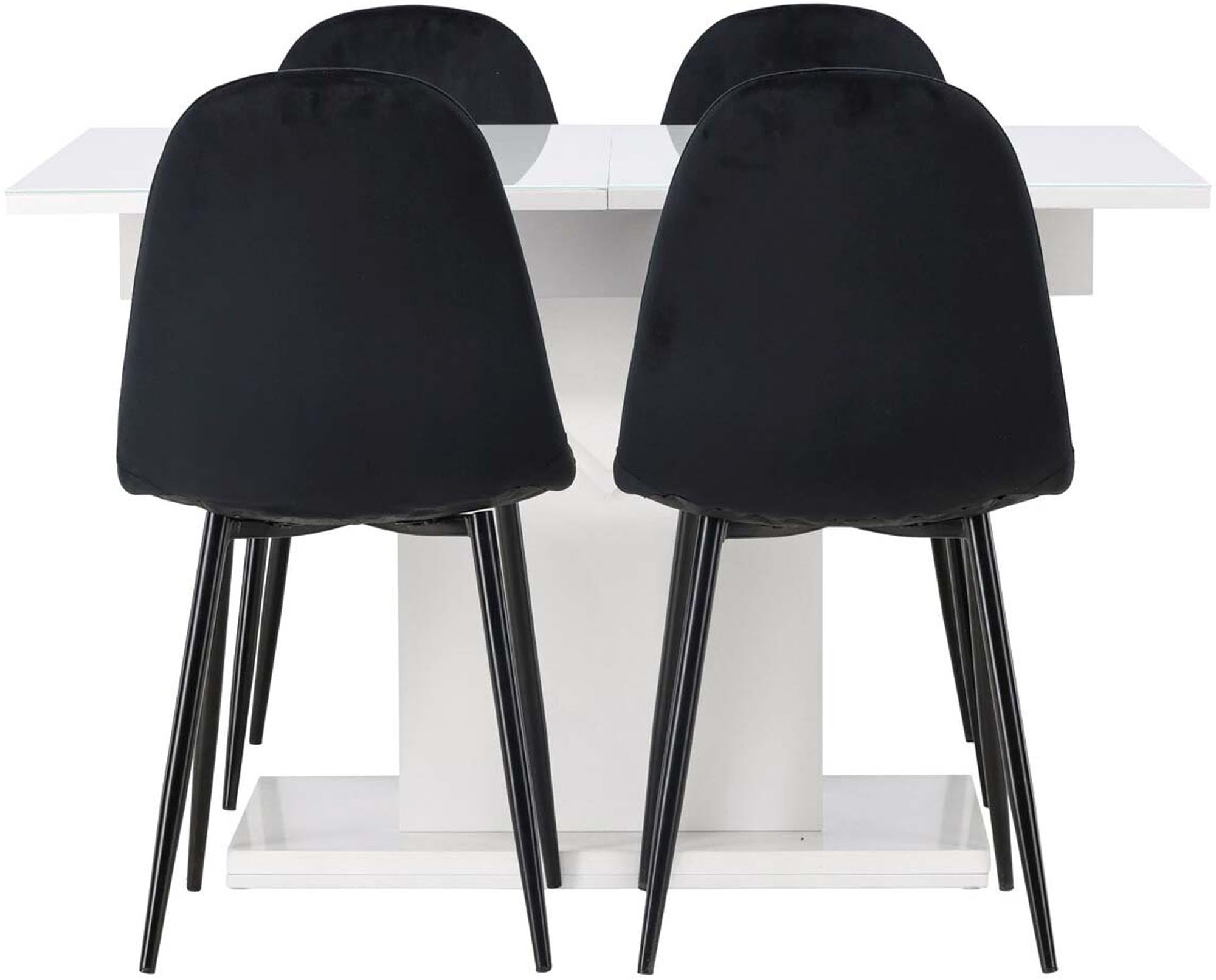 Entdecken Sie das Pluto Esszimmerset von Venture Home: Ausziehbarer Esstisch und bequeme Polar-Stühle für stilvolle Esszimmer. Ideal für unvergessliche Momente!