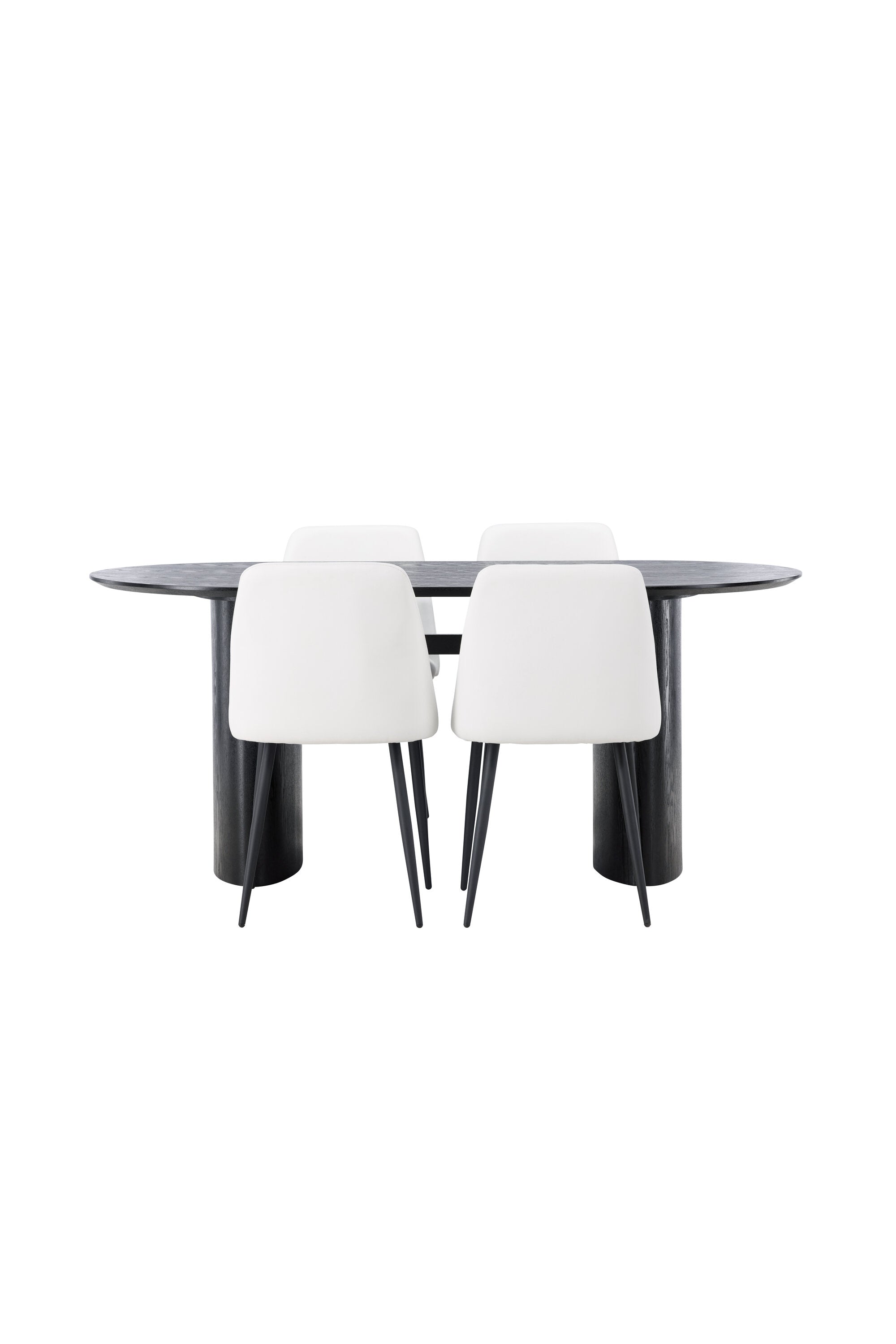 Isolde Esszimmerset + Night 180cm/4St. in Schwarz-Weiss präsentiert im Onlineshop von KAQTU Design AG. Esszimmerset ist von Venture Home