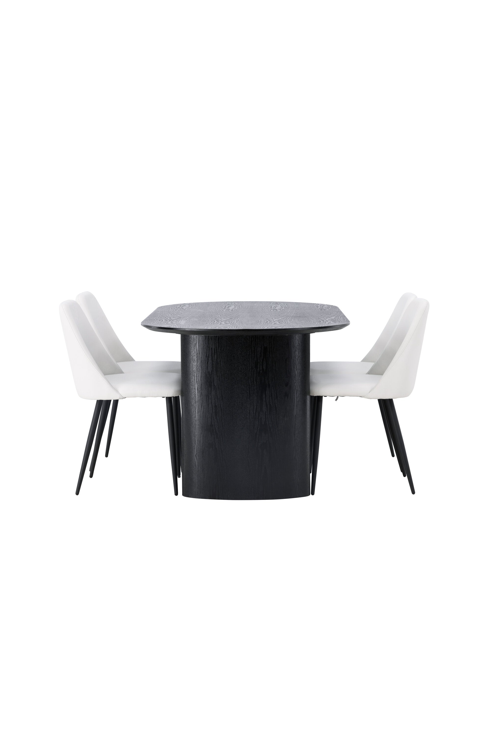 Isolde Esszimmerset + Night 180cm/4St. in Schwarz-Weiss präsentiert im Onlineshop von KAQTU Design AG. Esszimmerset ist von Venture Home
