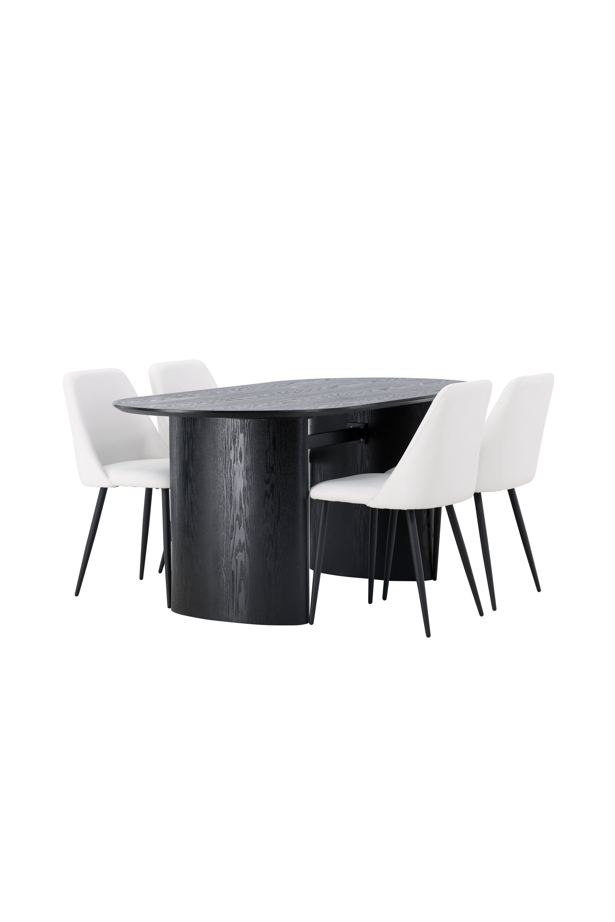 Isolde Esszimmerset + Night 180cm/4St. in Schwarz-Weiss präsentiert im Onlineshop von KAQTU Design AG. Esszimmerset ist von Venture Home