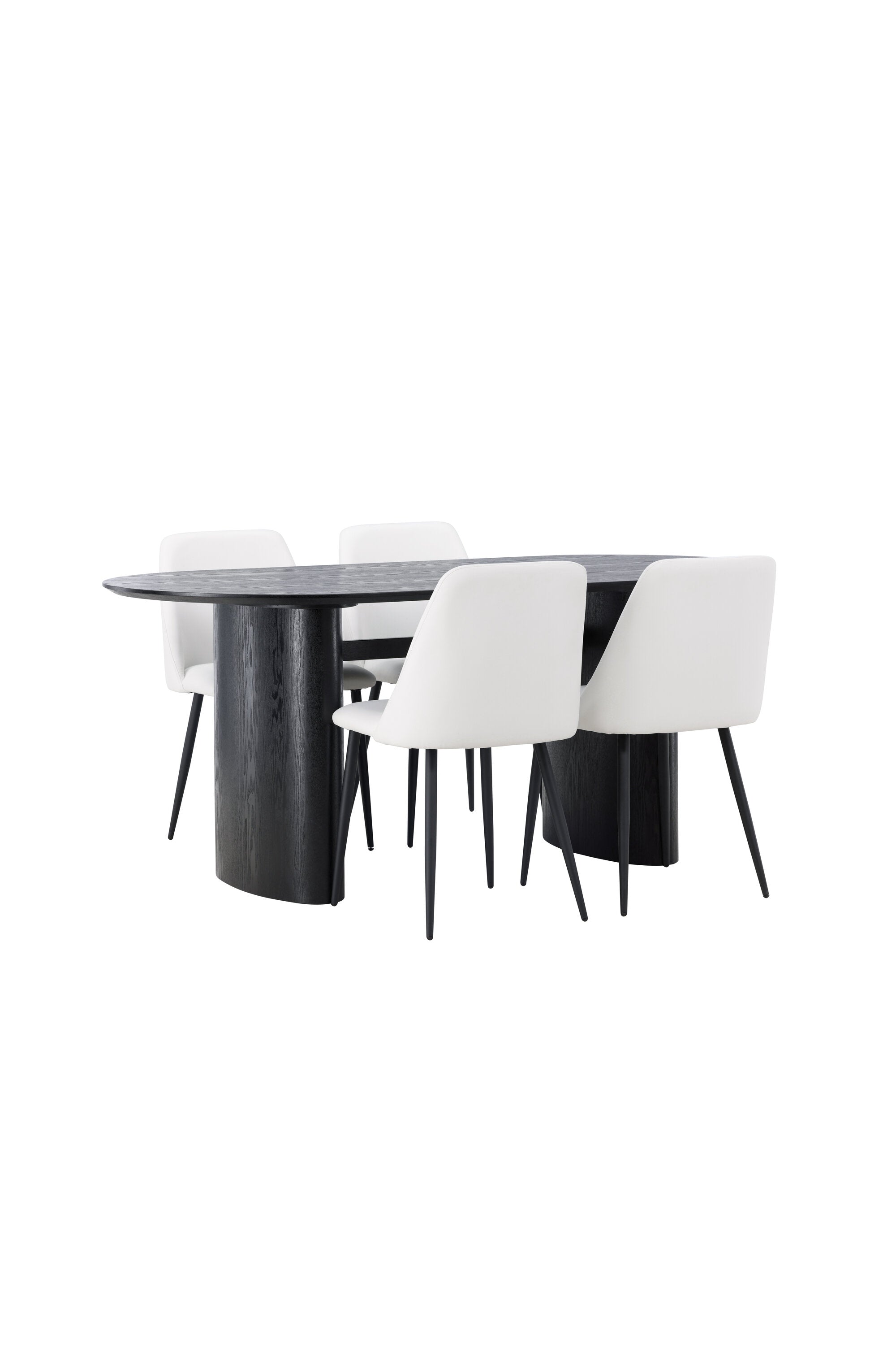 Isolde Esszimmerset + Night 180cm/4St. in Schwarz-Weiss präsentiert im Onlineshop von KAQTU Design AG. Esszimmerset ist von Venture Home