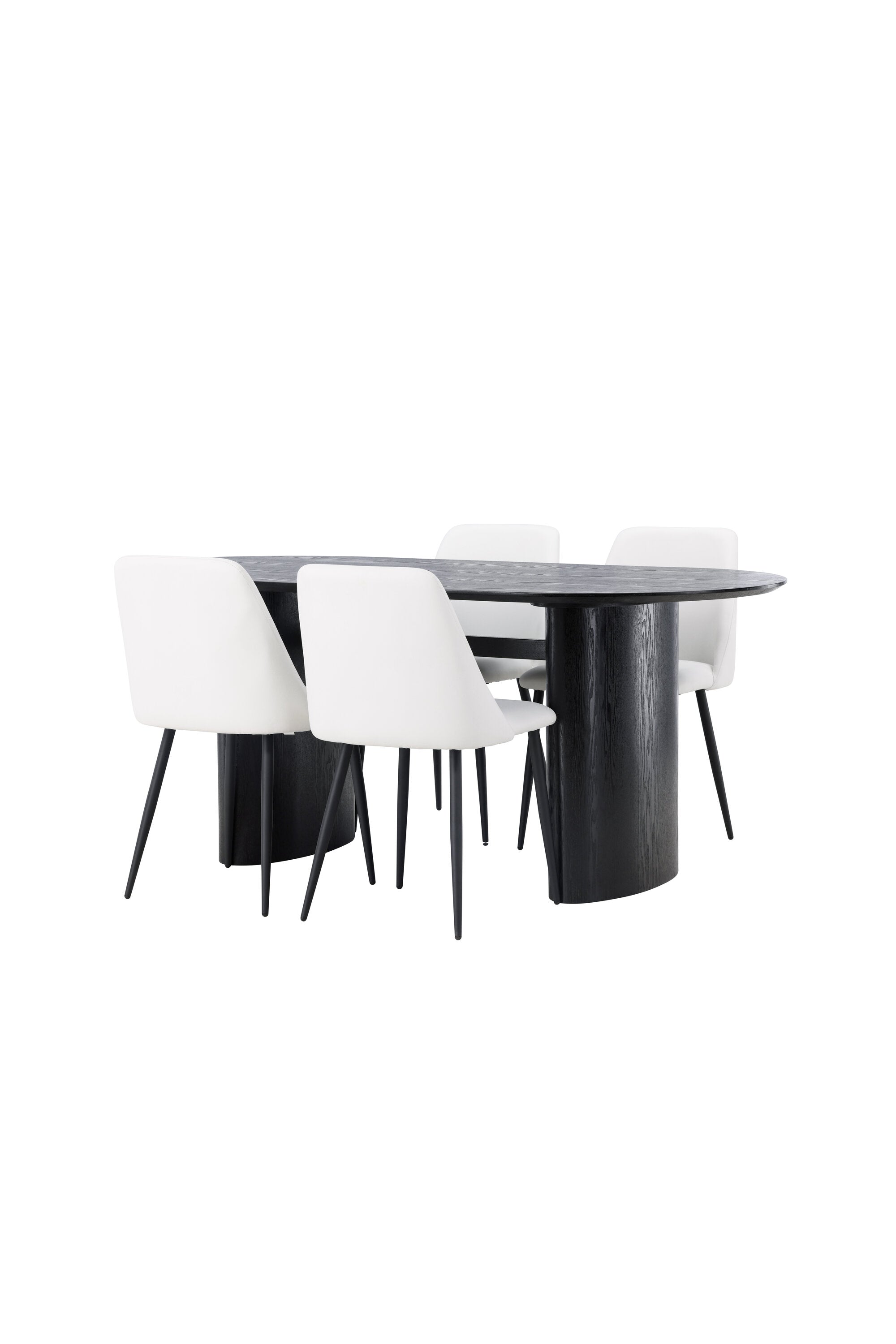 Isolde Esszimmerset + Night 180cm/4St. in Schwarz-Weiss präsentiert im Onlineshop von KAQTU Design AG. Esszimmerset ist von Venture Home
