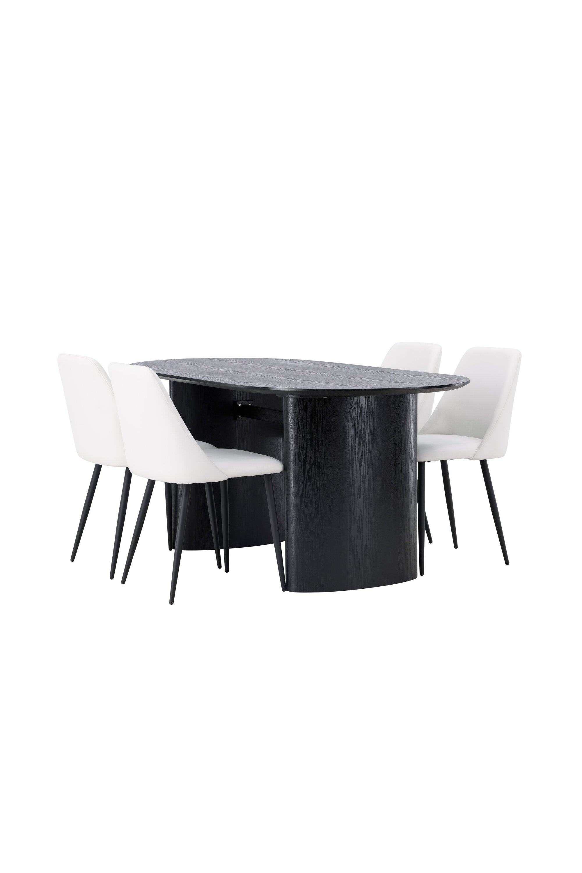Isolde Esszimmerset + Night 180cm/4St. in Schwarz-Weiss präsentiert im Onlineshop von KAQTU Design AG. Esszimmerset ist von Venture Home