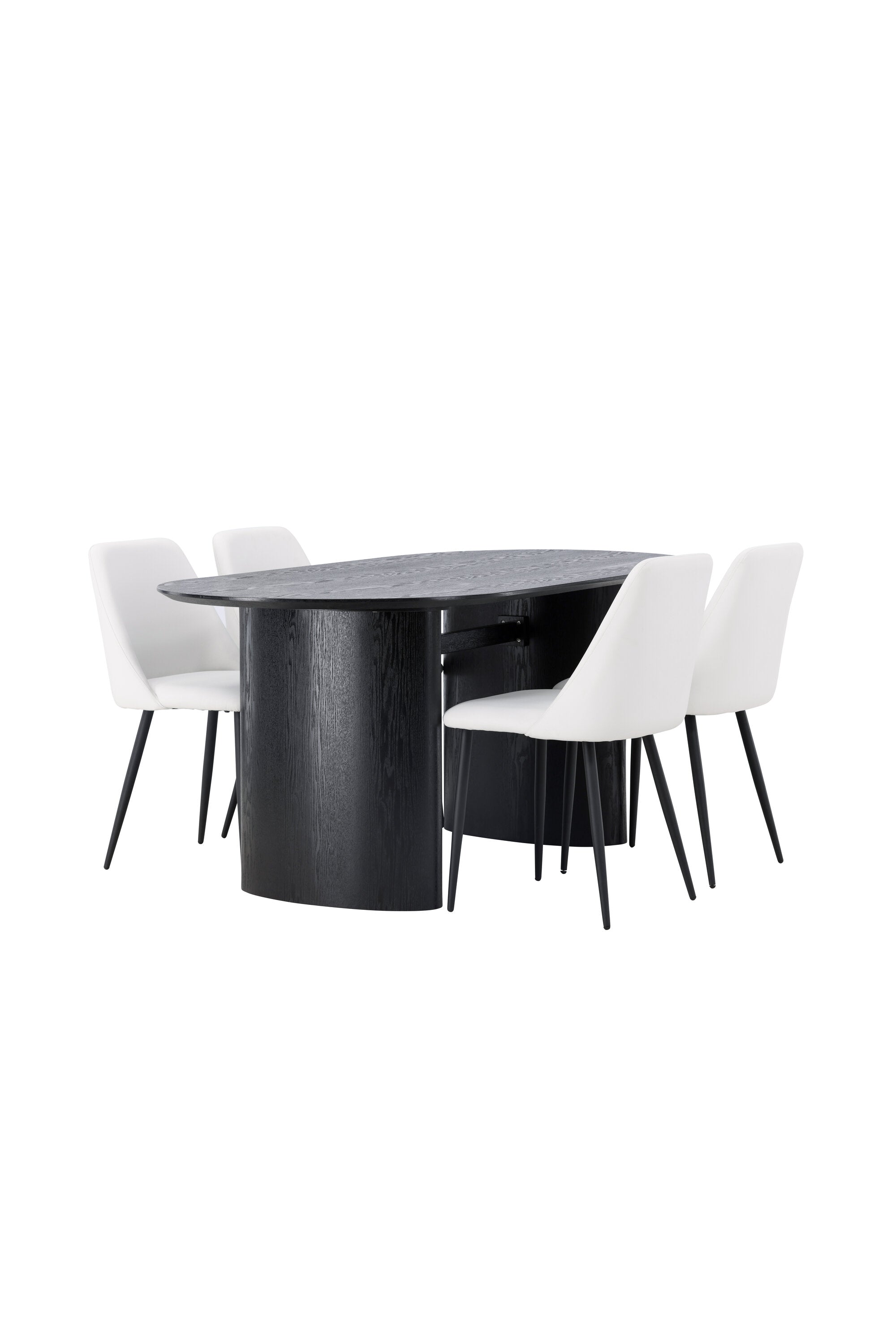 Isolde Esszimmerset + Night 180cm/4St. in Schwarz-Weiss präsentiert im Onlineshop von KAQTU Design AG. Esszimmerset ist von Venture Home