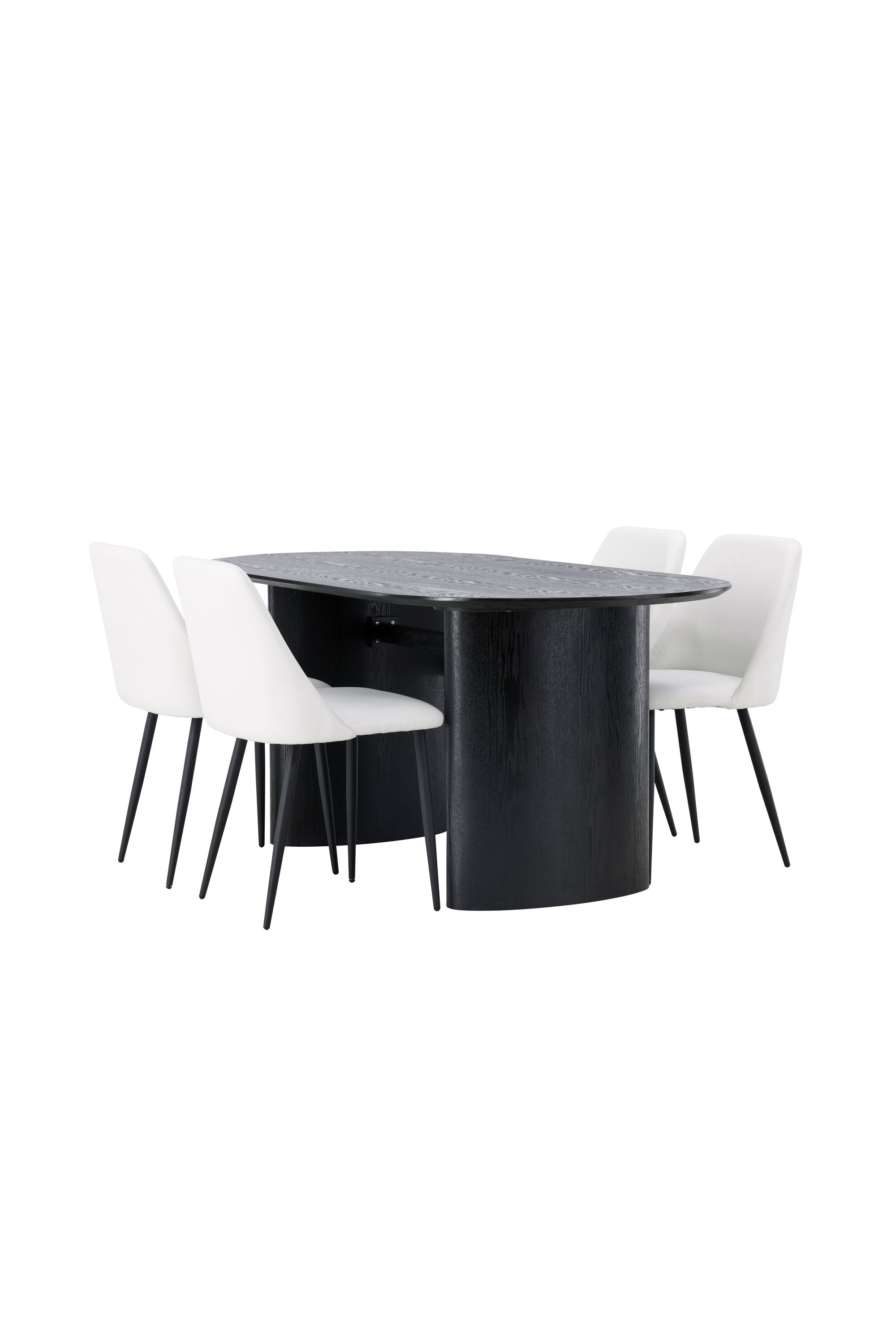 Isolde Esszimmerset + Night 180cm/4St. in Schwarz-Weiss präsentiert im Onlineshop von KAQTU Design AG. Esszimmerset ist von Venture Home