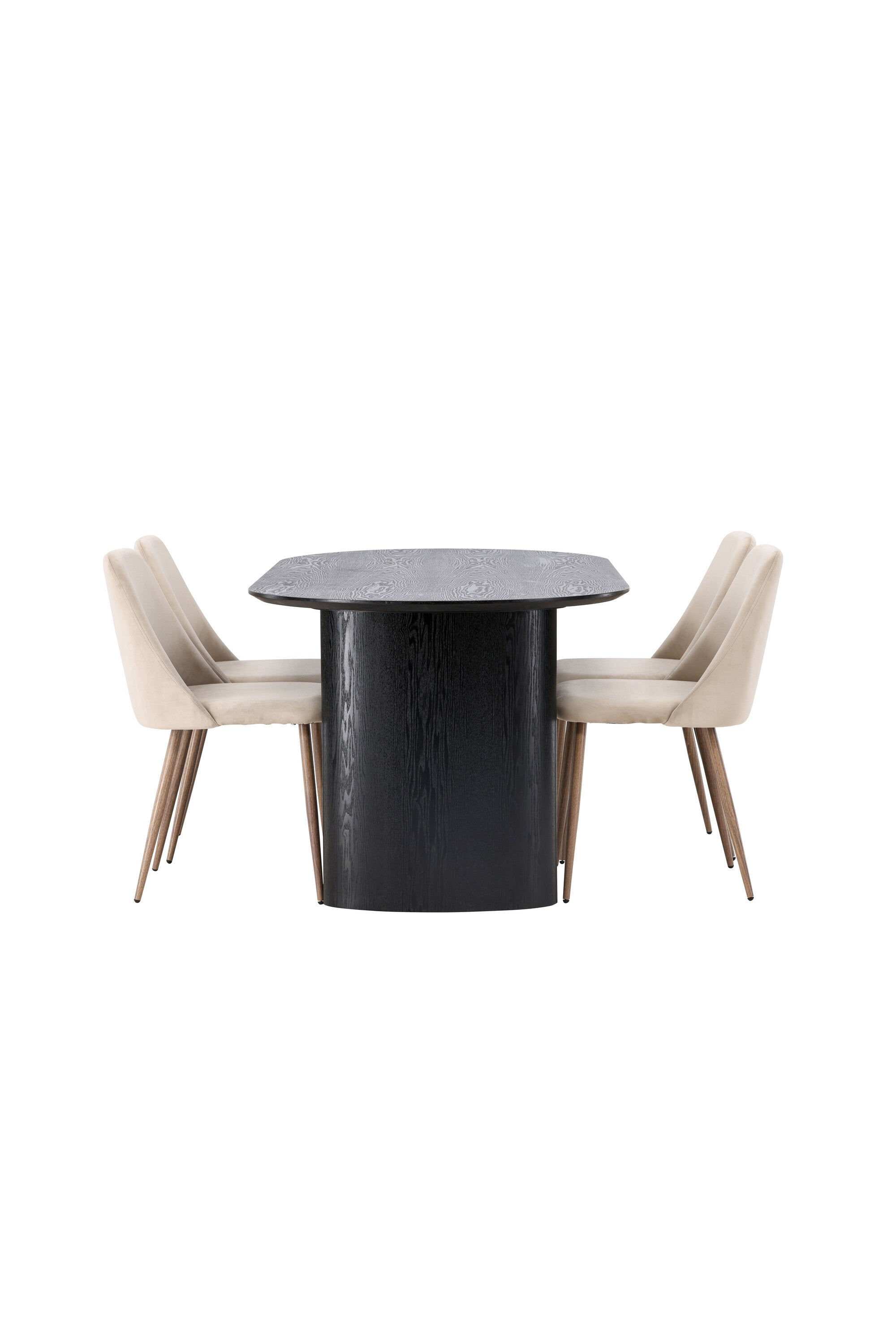 Isolde Esszimmerset + Night 180cm/4St. in Braun, Walnuss präsentiert im Onlineshop von KAQTU Design AG. Esszimmerset ist von Venture Home