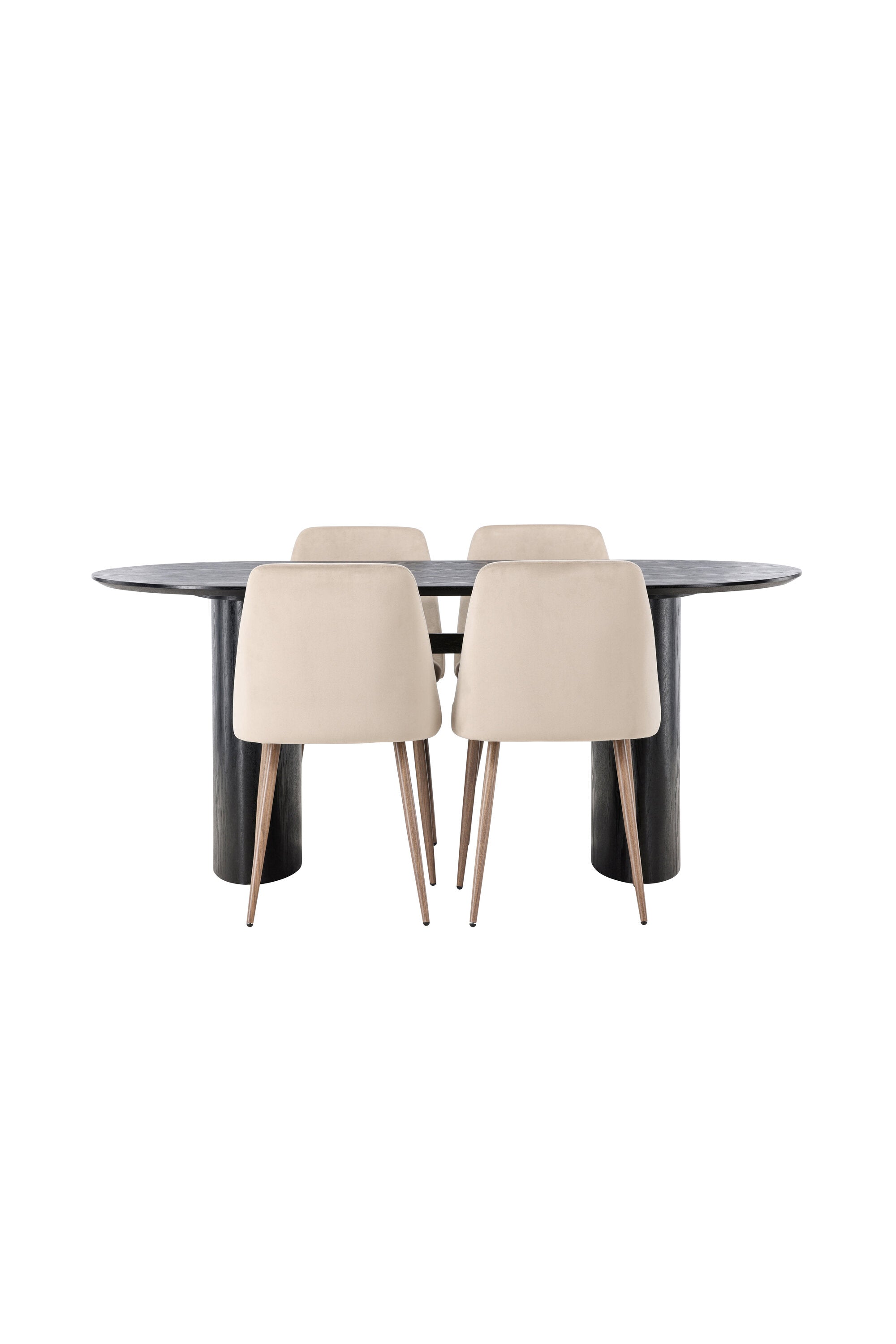 Isolde Esszimmerset + Night 180cm/4St. in Braun, Walnuss präsentiert im Onlineshop von KAQTU Design AG. Esszimmerset ist von Venture Home