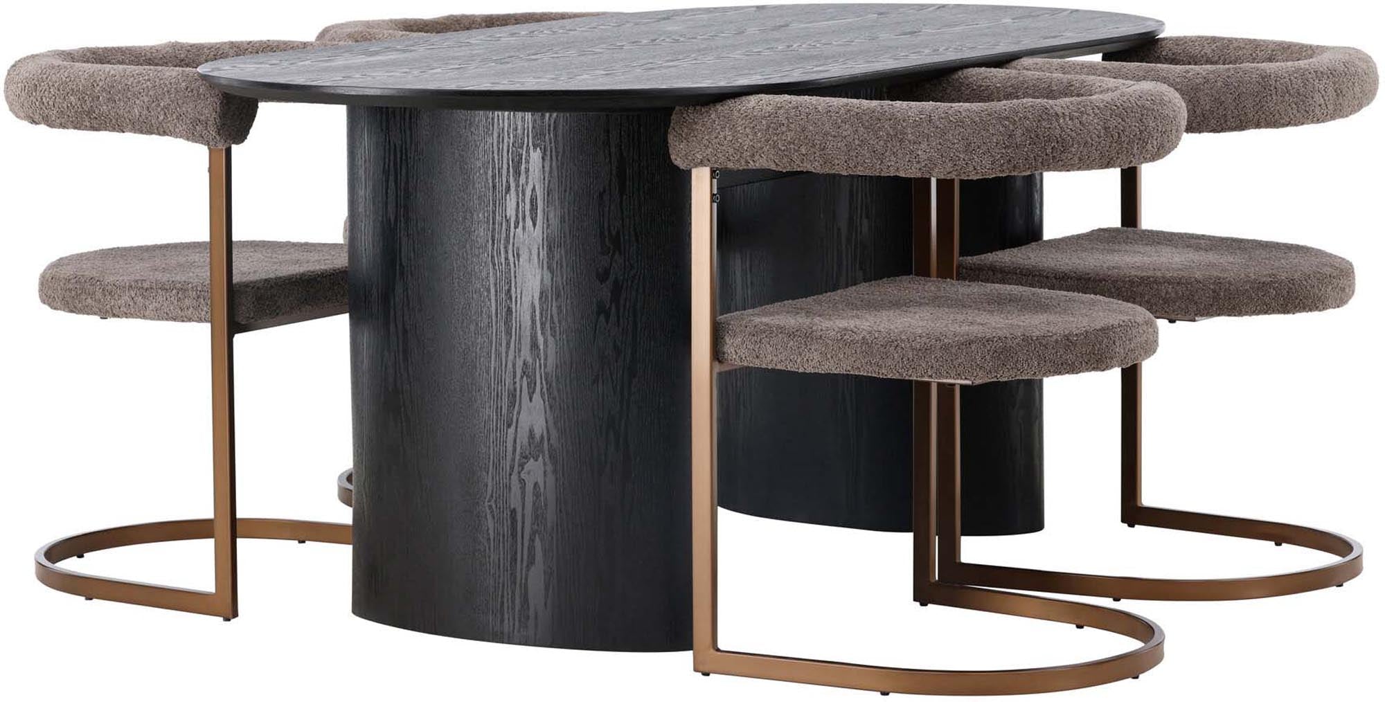 Entdecken Sie das Isolde Esszimmerset + Morning 180cm/4St. von Venture Home – eine harmonische Verbindung aus rustikalem Charme und modernem Stil.