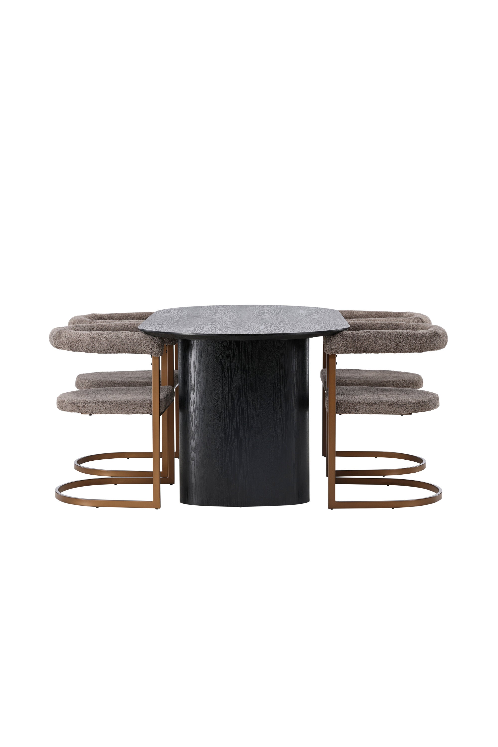 Isolde Esszimmerset + Morning 180cm/4St. in Braun-grau präsentiert im Onlineshop von KAQTU Design AG. Esszimmerset ist von Venture Home