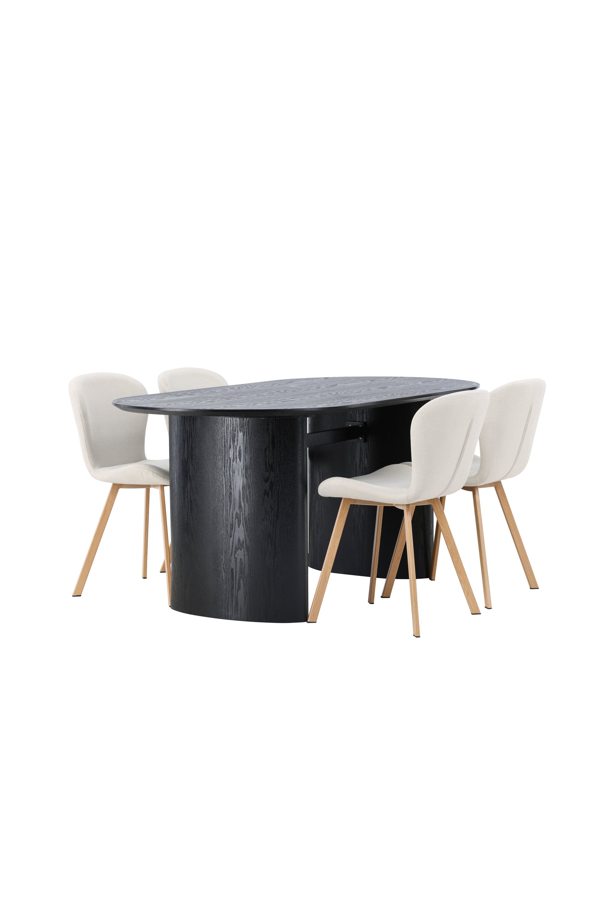 Isolde Esszimmerset + Lilja 180cm/4St. in Beige, Natur präsentiert im Onlineshop von KAQTU Design AG. Esszimmerset ist von Venture Home