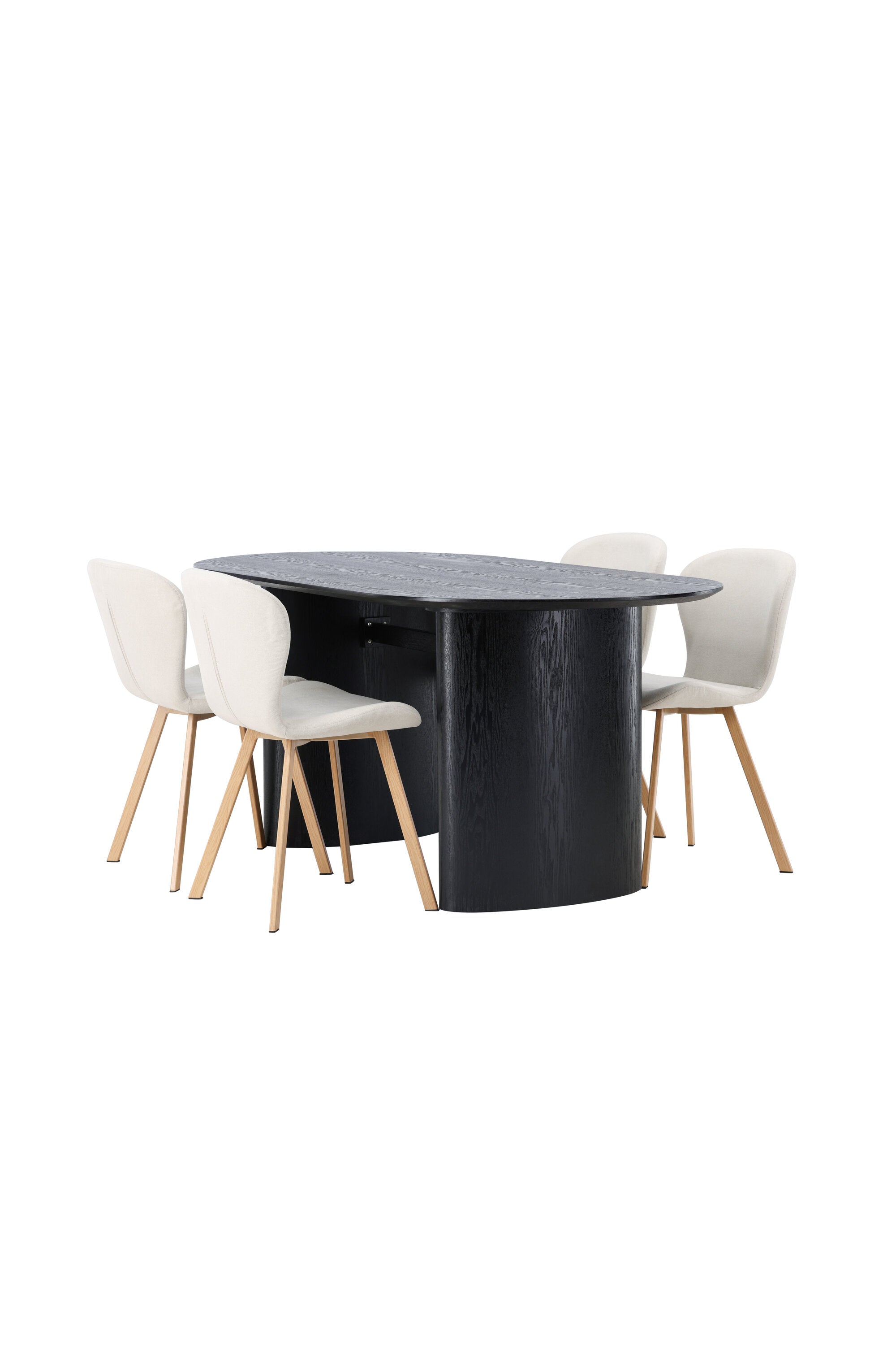 Isolde Esszimmerset + Lilja 180cm/4St. in Beige, Natur präsentiert im Onlineshop von KAQTU Design AG. Esszimmerset ist von Venture Home