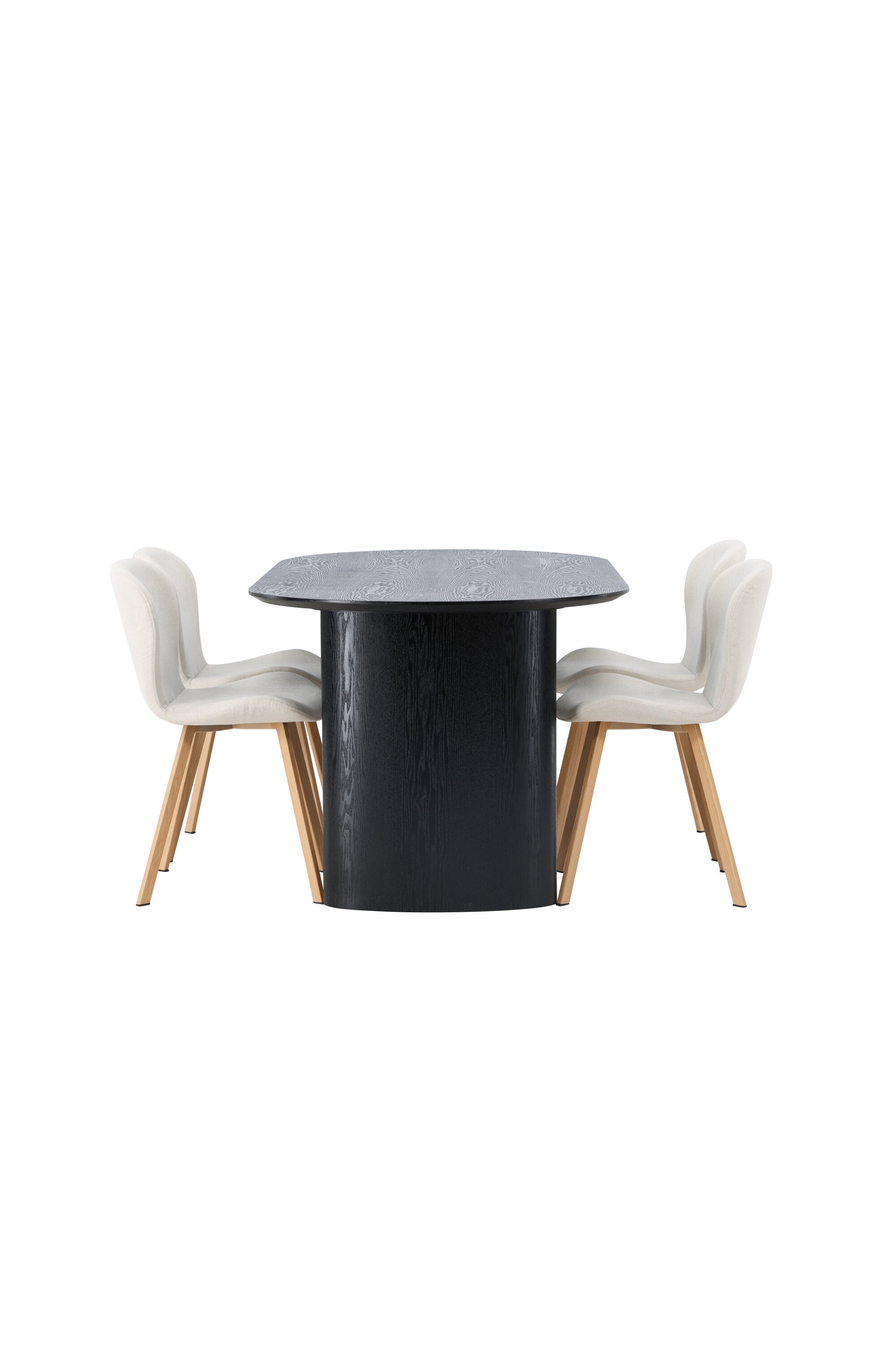 Isolde Esszimmerset + Lilja 180cm/4St. in Beige, Natur präsentiert im Onlineshop von KAQTU Design AG. Esszimmerset ist von Venture Home