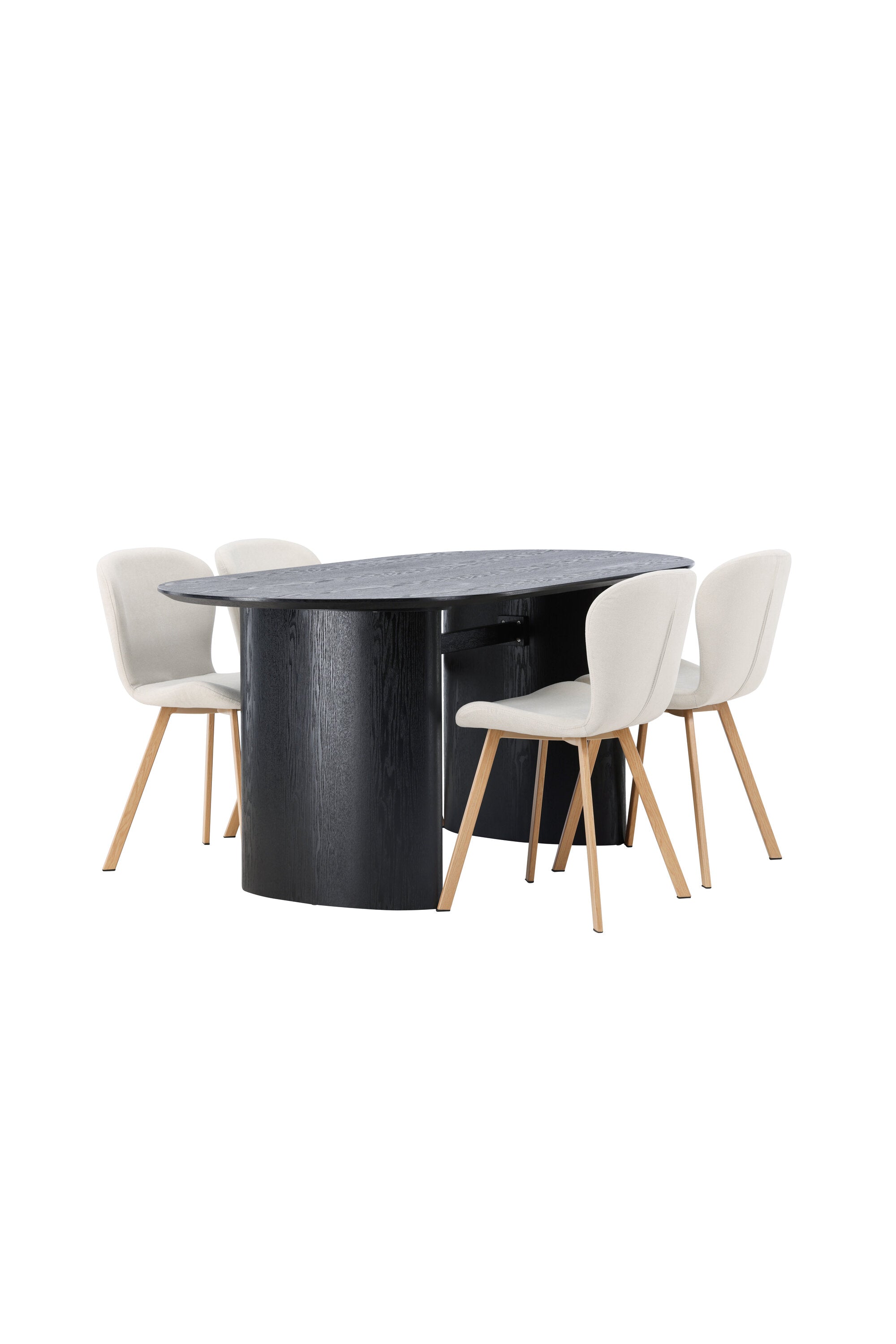 Isolde Esszimmerset + Lilja 180cm/4St. in Beige, Natur präsentiert im Onlineshop von KAQTU Design AG. Esszimmerset ist von Venture Home