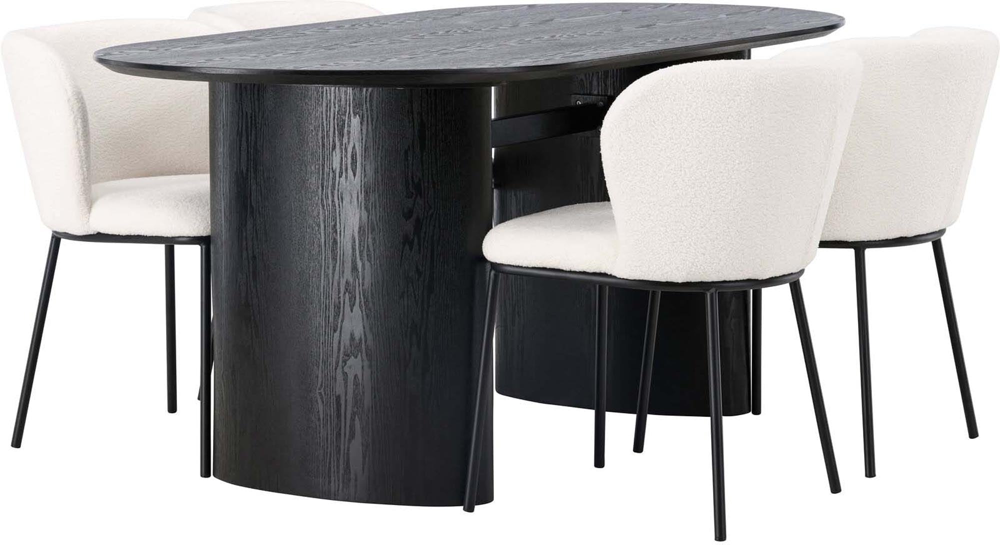 Isolde Esszimmerset + Edina: Modernes Design trifft auf Funktionalität. Ideal für gesellige Abende mit Familie und Freunden.