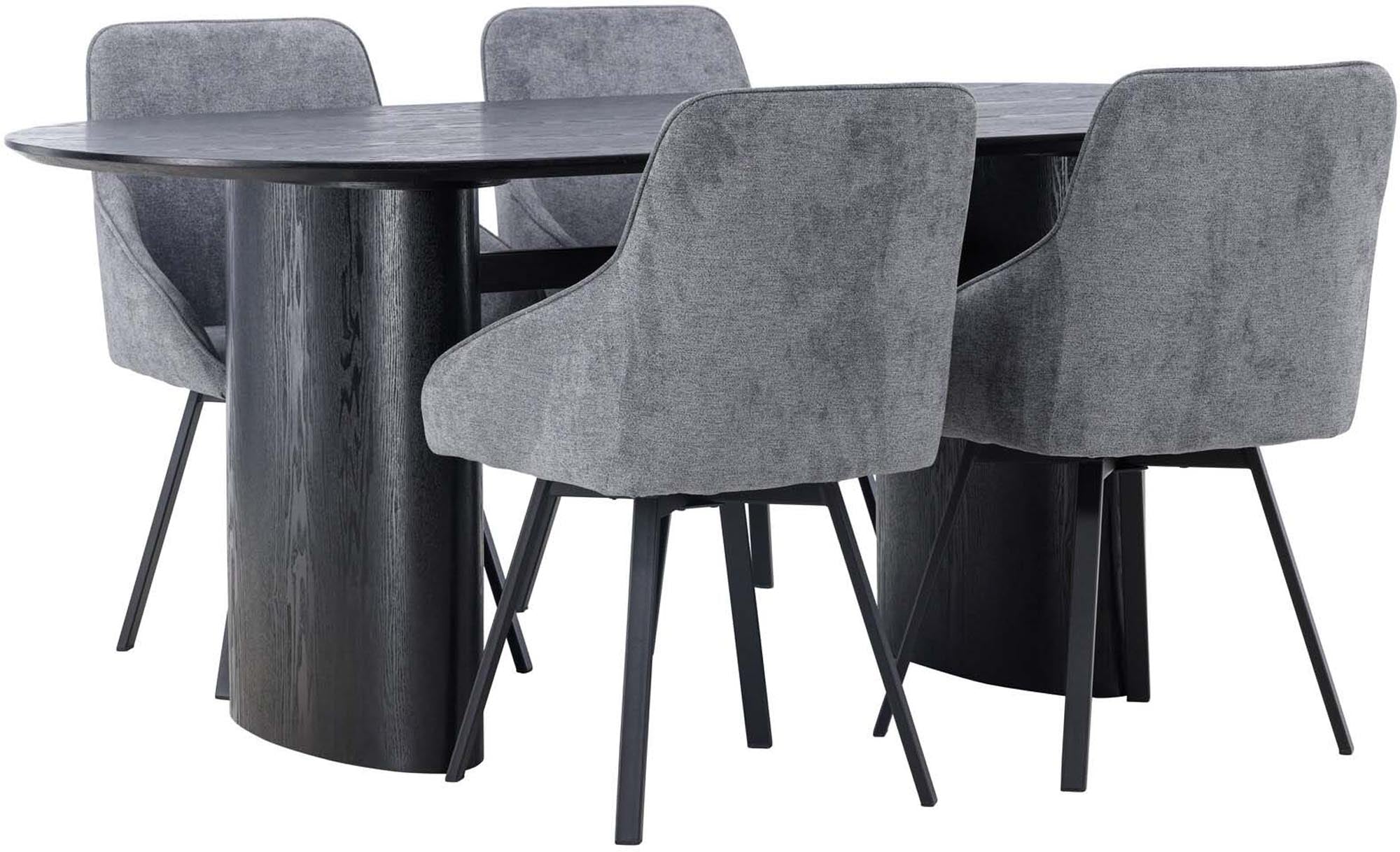 Modernes Isolde Tischset mit 4 Rosie Stühlen, 180cm, von Venture Home.