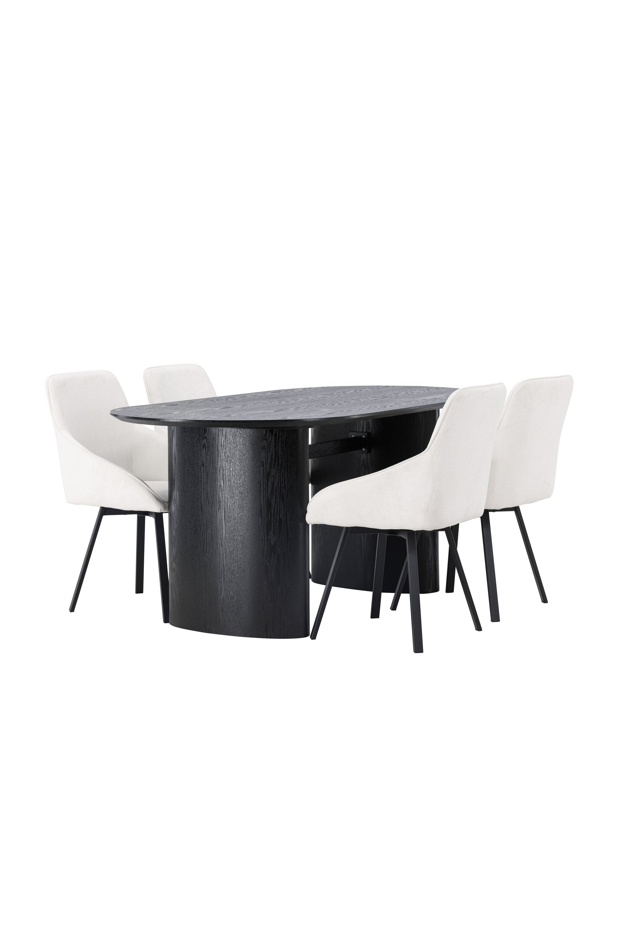 Isolde Esszimmerset + Rosie 180cm/4St. in Beige / Schwarz präsentiert im Onlineshop von KAQTU Design AG. Esszimmerset ist von Venture Home