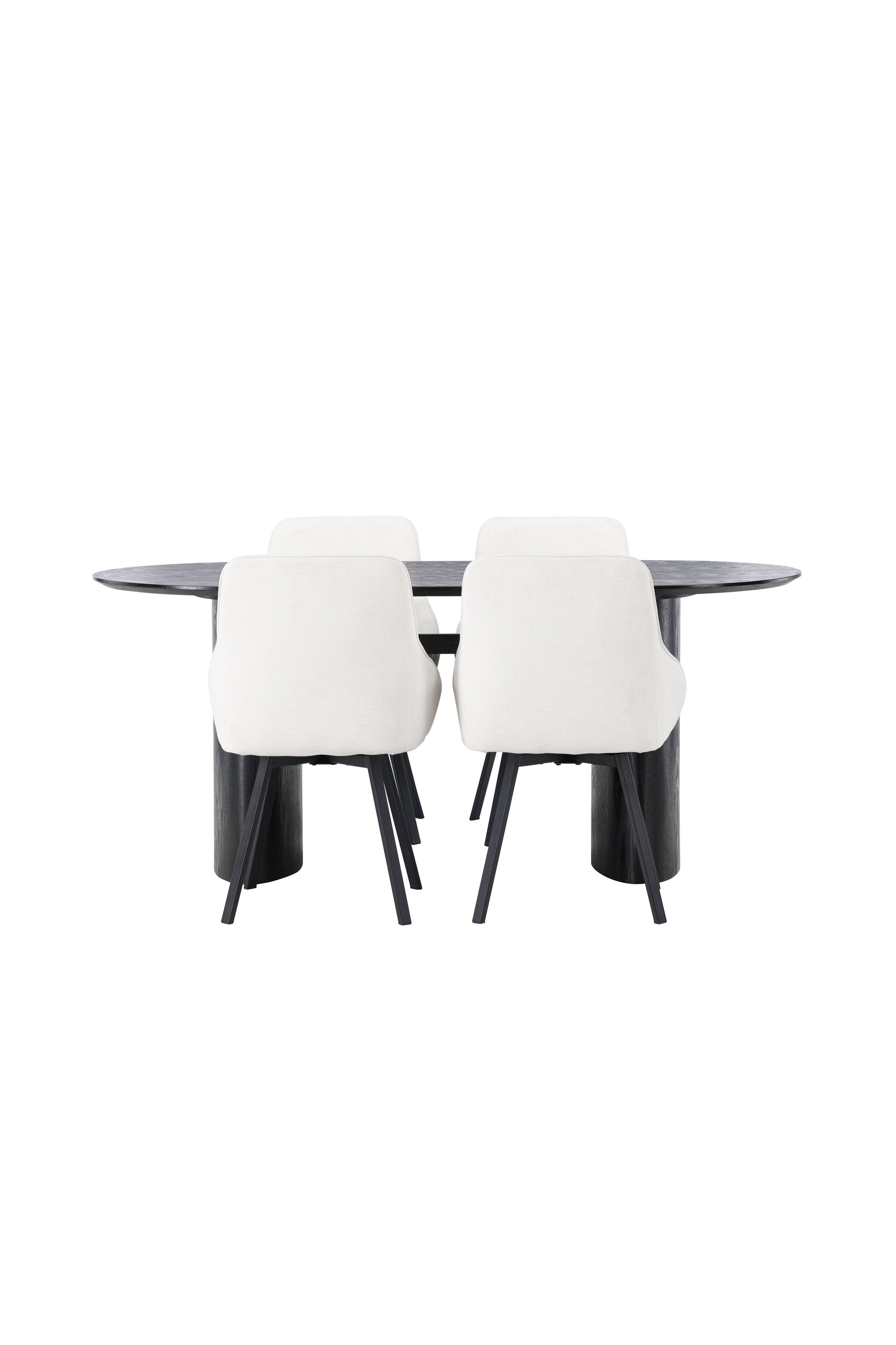 Isolde Esszimmerset + Rosie 180cm/4St. in Beige / Schwarz präsentiert im Onlineshop von KAQTU Design AG. Esszimmerset ist von Venture Home