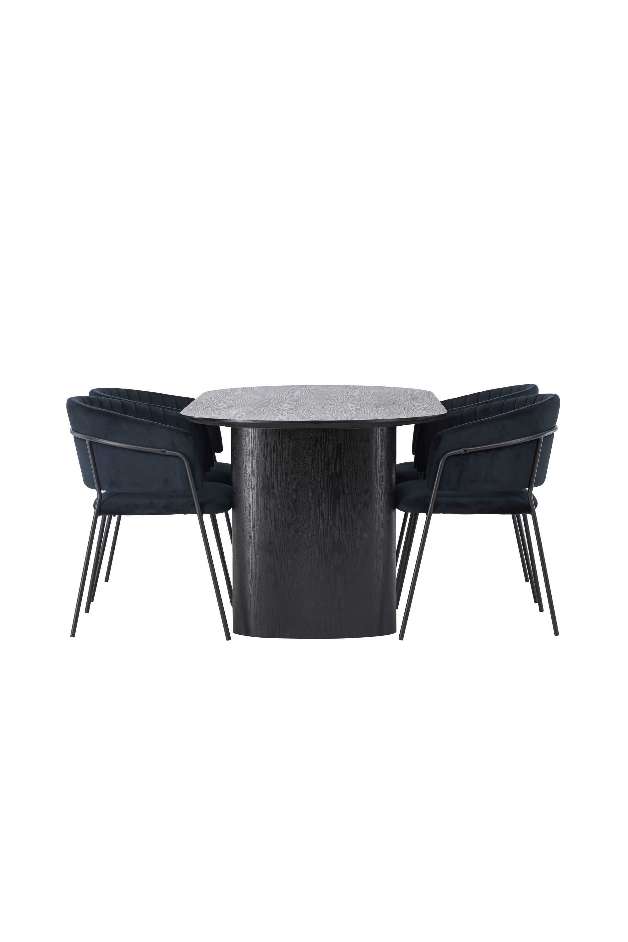 Isolde Esszimmerset + Selma 180cm/4St. in Schwarz präsentiert im Onlineshop von KAQTU Design AG. Esszimmerset ist von Venture Home