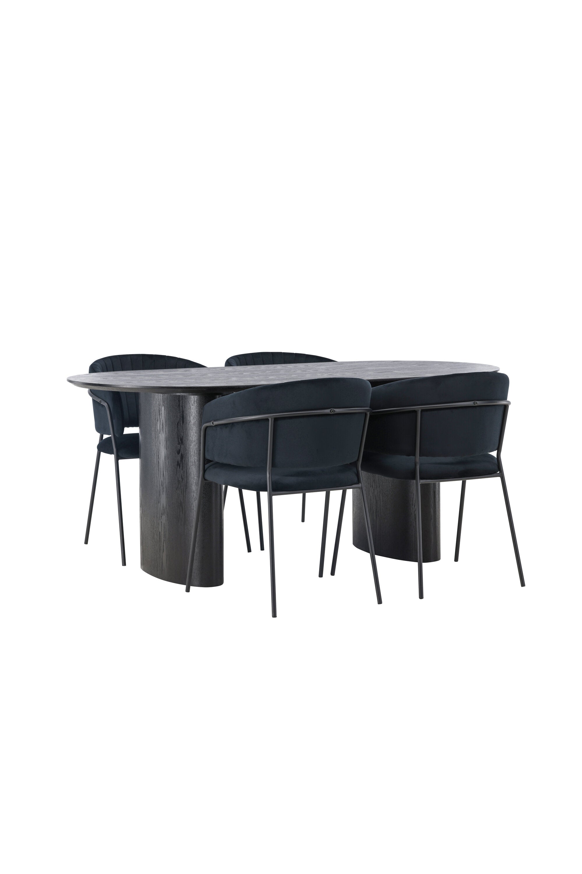 Isolde Esszimmerset + Selma 180cm/4St. in Schwarz präsentiert im Onlineshop von KAQTU Design AG. Esszimmerset ist von Venture Home