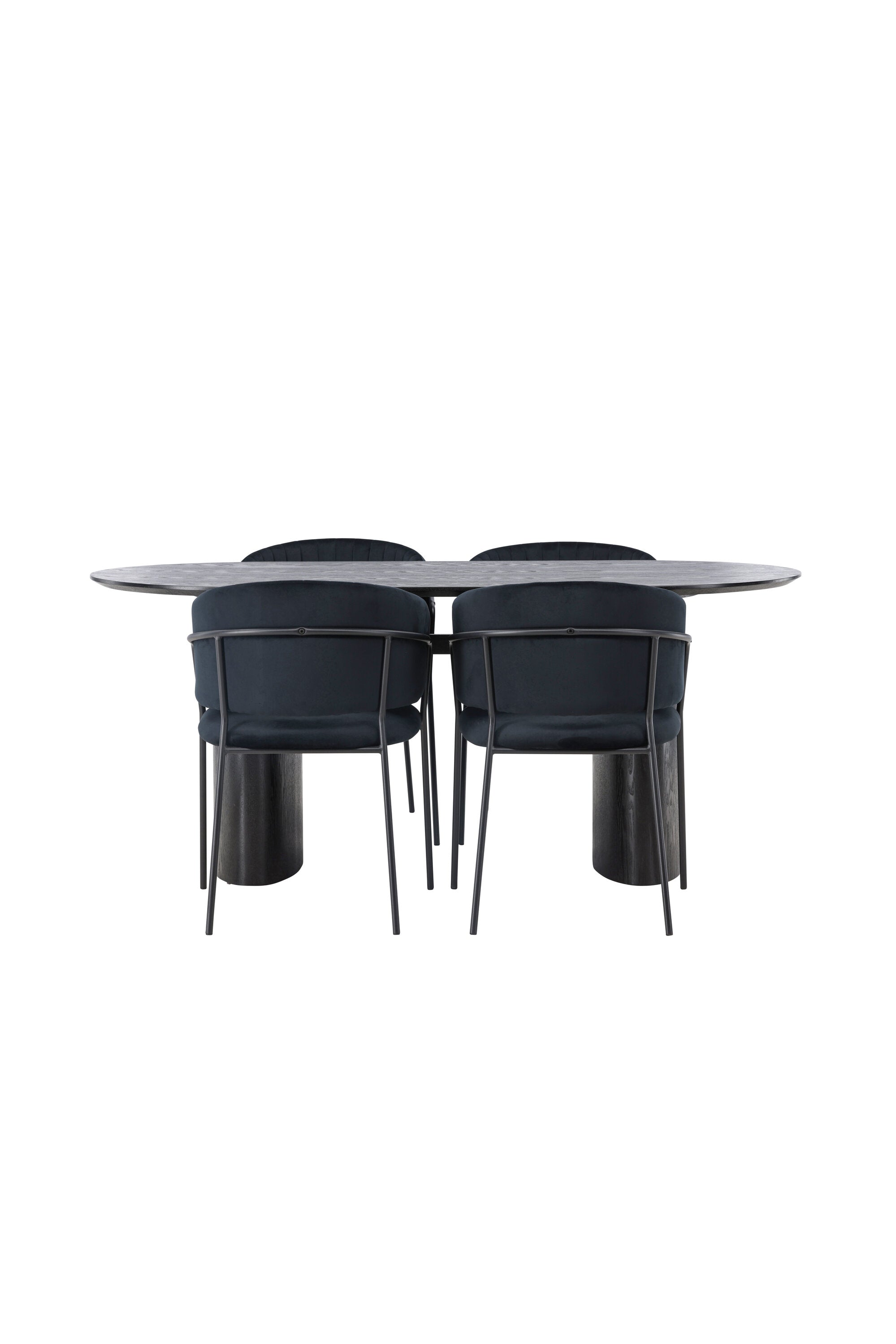 Isolde Esszimmerset + Selma 180cm/4St. in Schwarz präsentiert im Onlineshop von KAQTU Design AG. Esszimmerset ist von Venture Home