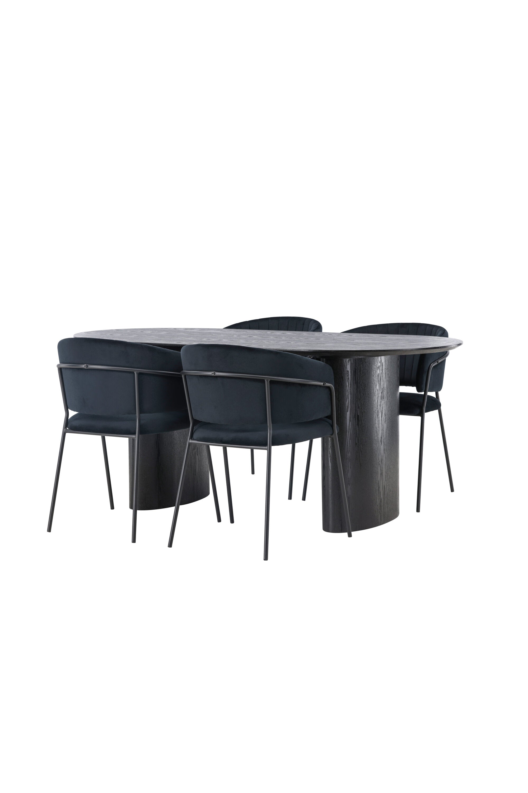 Isolde Esszimmerset + Selma 180cm/4St. in Schwarz präsentiert im Onlineshop von KAQTU Design AG. Esszimmerset ist von Venture Home