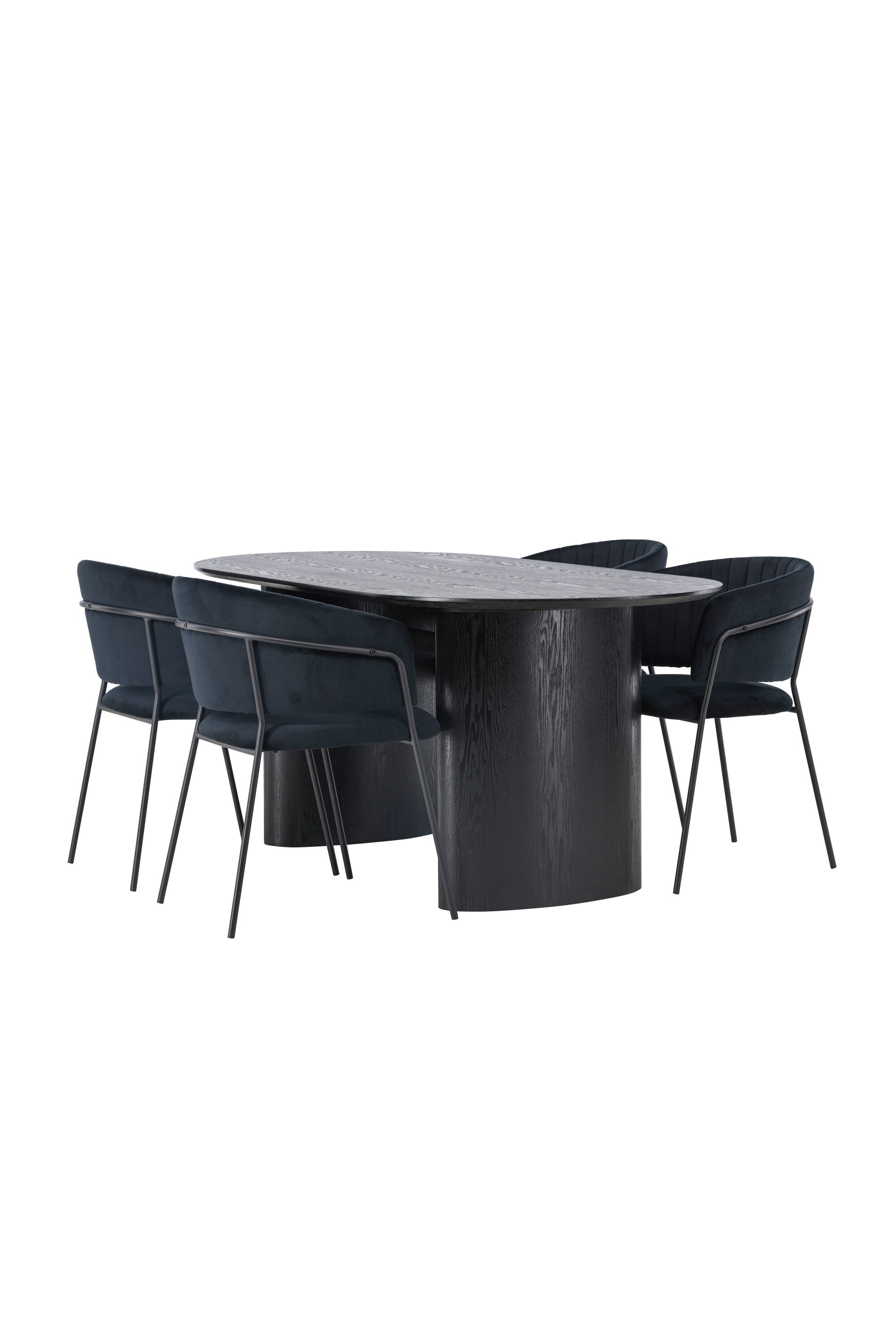 Isolde Esszimmerset + Selma 180cm/4St. in Schwarz präsentiert im Onlineshop von KAQTU Design AG. Esszimmerset ist von Venture Home