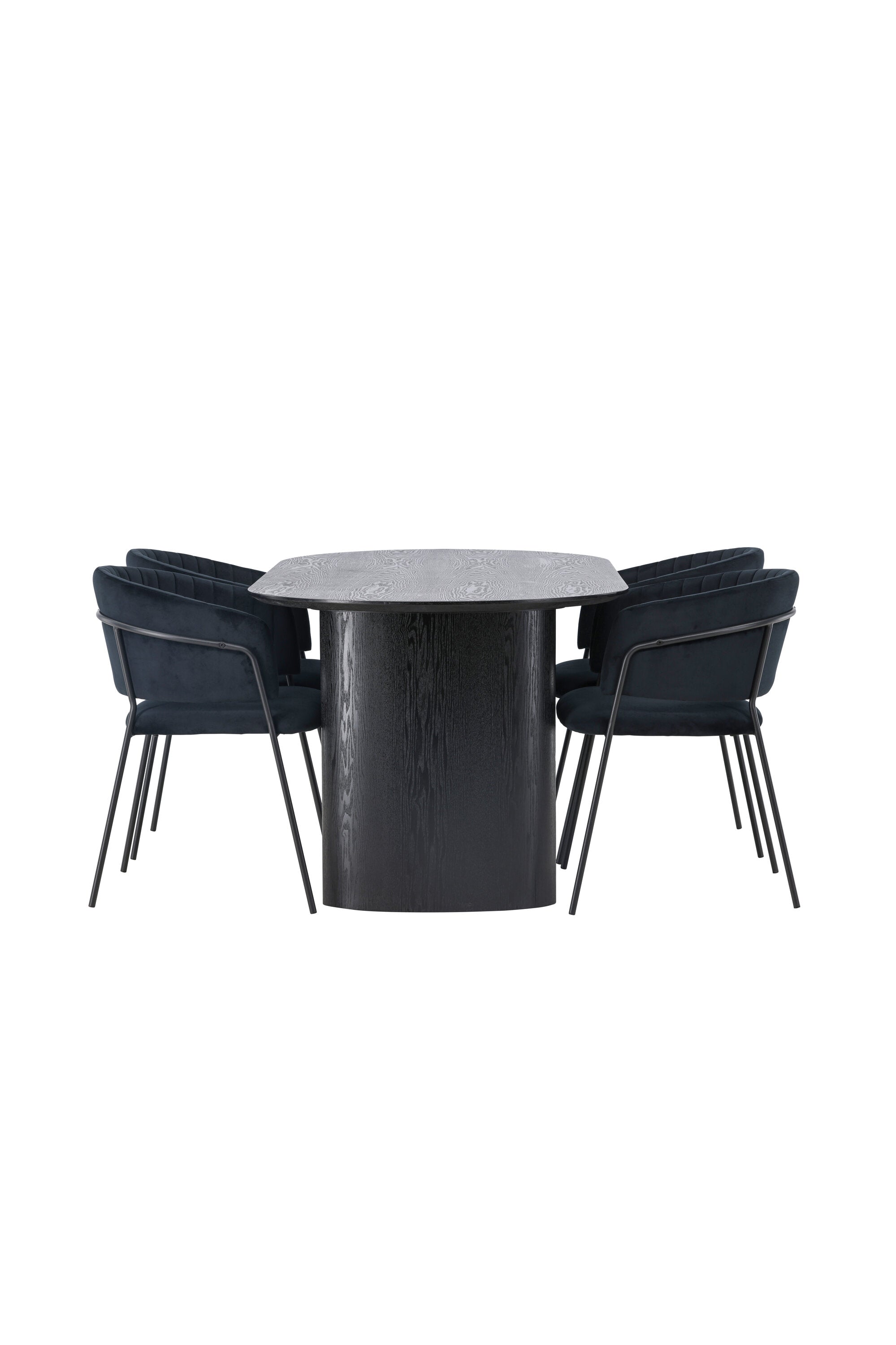 Isolde Esszimmerset + Selma 180cm/4St. in Schwarz präsentiert im Onlineshop von KAQTU Design AG. Esszimmerset ist von Venture Home