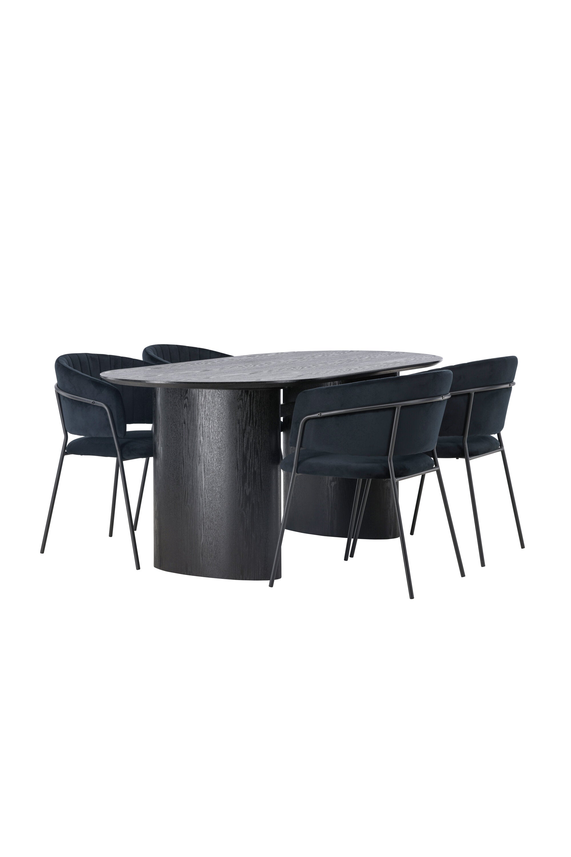 Isolde Esszimmerset + Selma 180cm/4St. in Schwarz präsentiert im Onlineshop von KAQTU Design AG. Esszimmerset ist von Venture Home