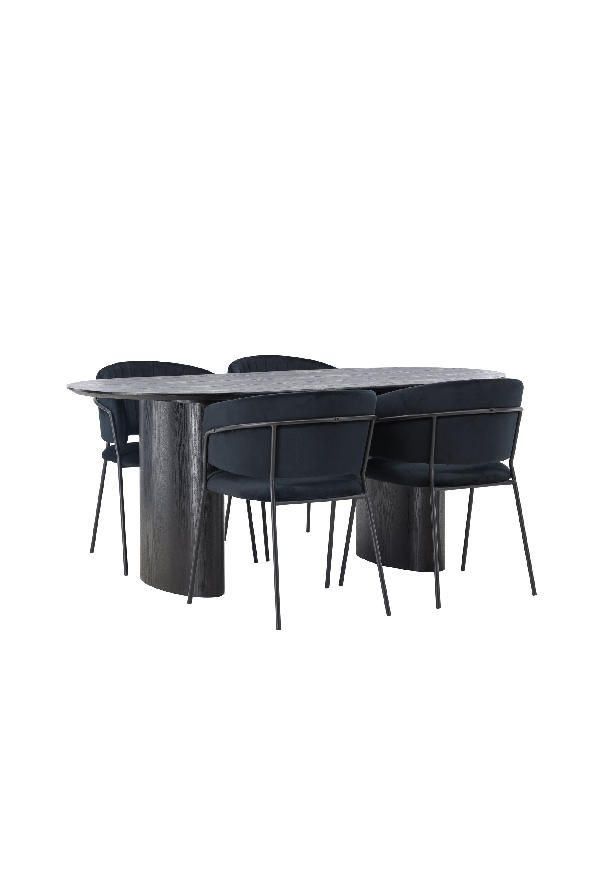 Isolde Esszimmerset + Selma 180cm/4St. in Schwarz präsentiert im Onlineshop von KAQTU Design AG. Esszimmerset ist von Venture Home