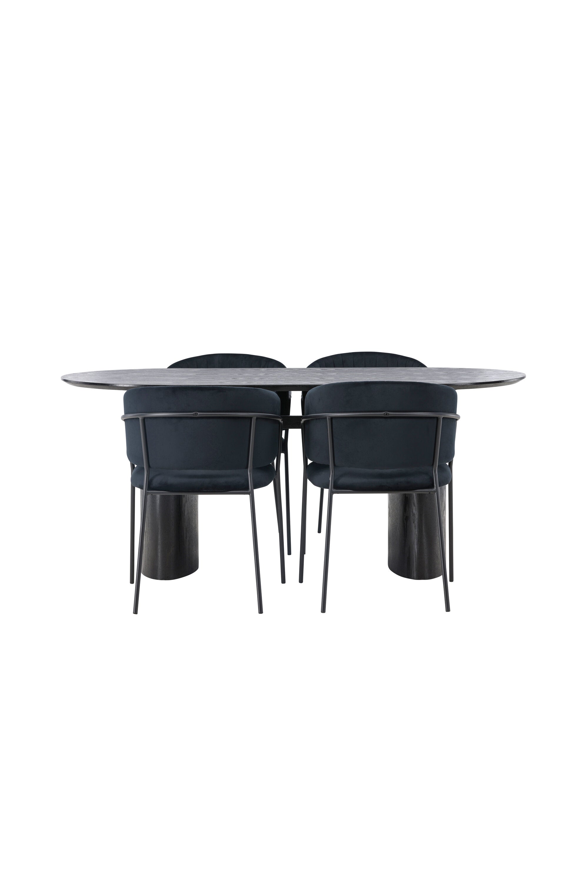 Isolde Esszimmerset + Selma 180cm/4St. in Schwarz präsentiert im Onlineshop von KAQTU Design AG. Esszimmerset ist von Venture Home