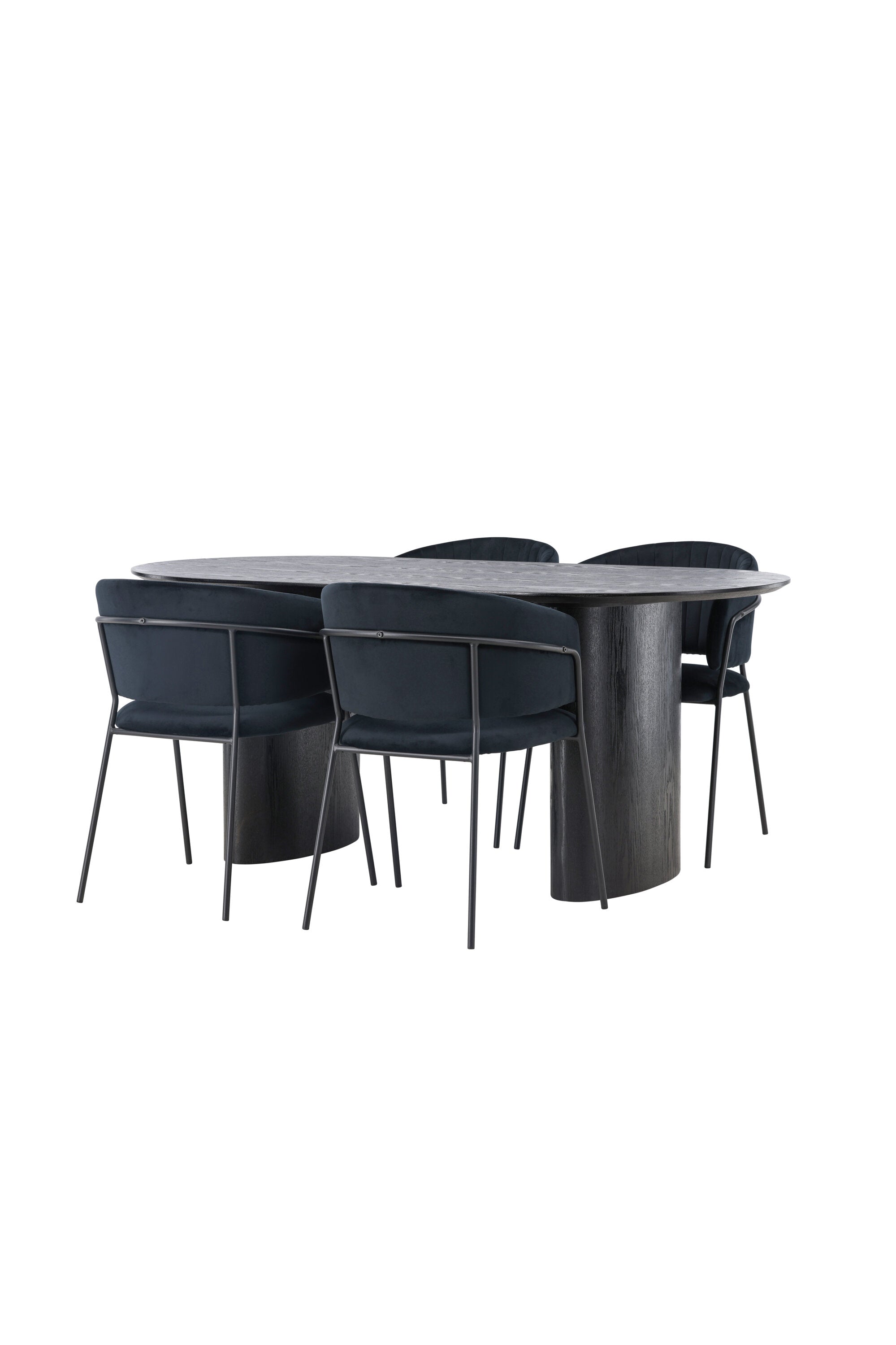 Isolde Esszimmerset + Selma 180cm/4St. in Schwarz präsentiert im Onlineshop von KAQTU Design AG. Esszimmerset ist von Venture Home