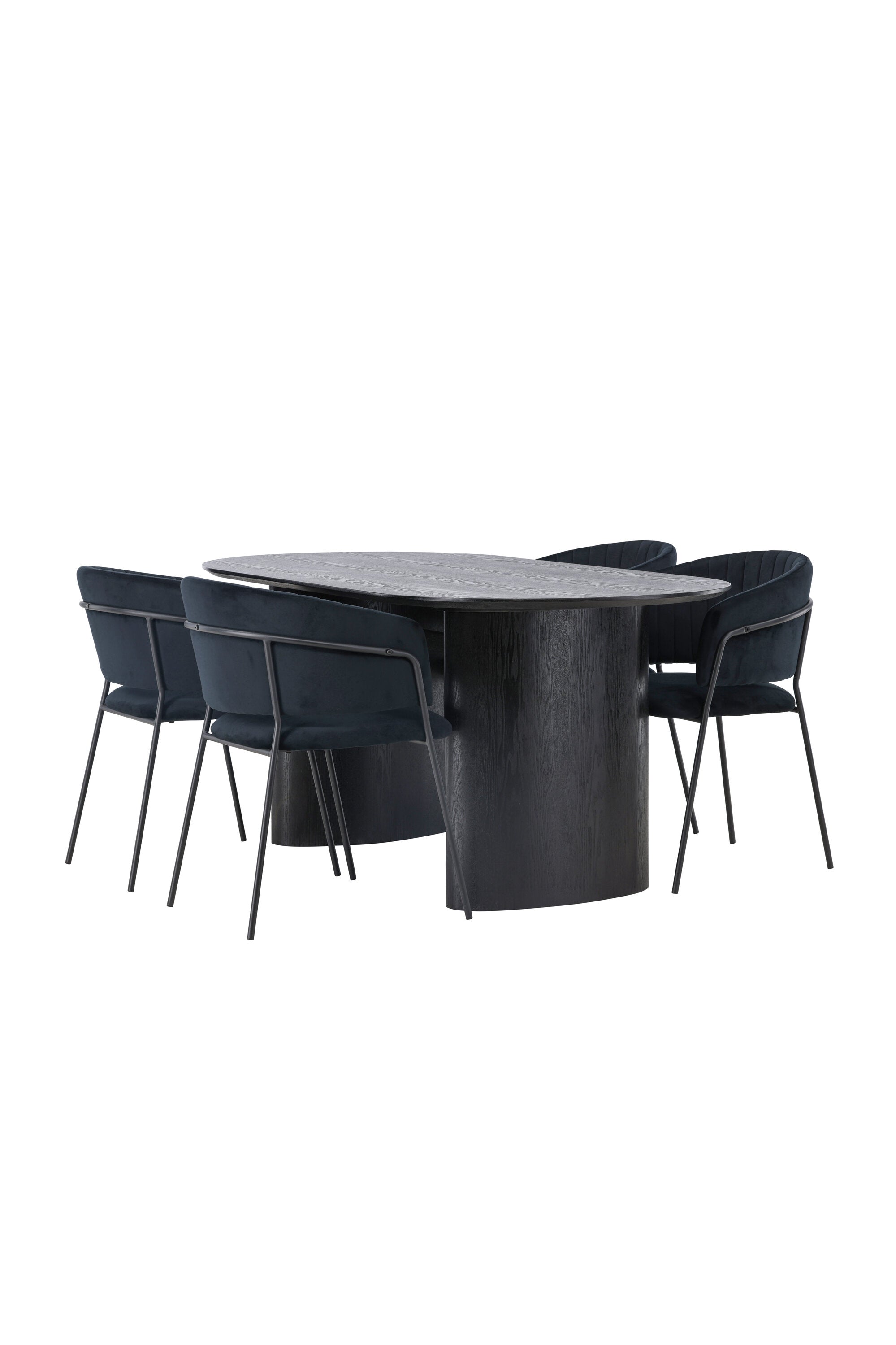 Isolde Esszimmerset + Selma 180cm/4St. in Schwarz präsentiert im Onlineshop von KAQTU Design AG. Esszimmerset ist von Venture Home