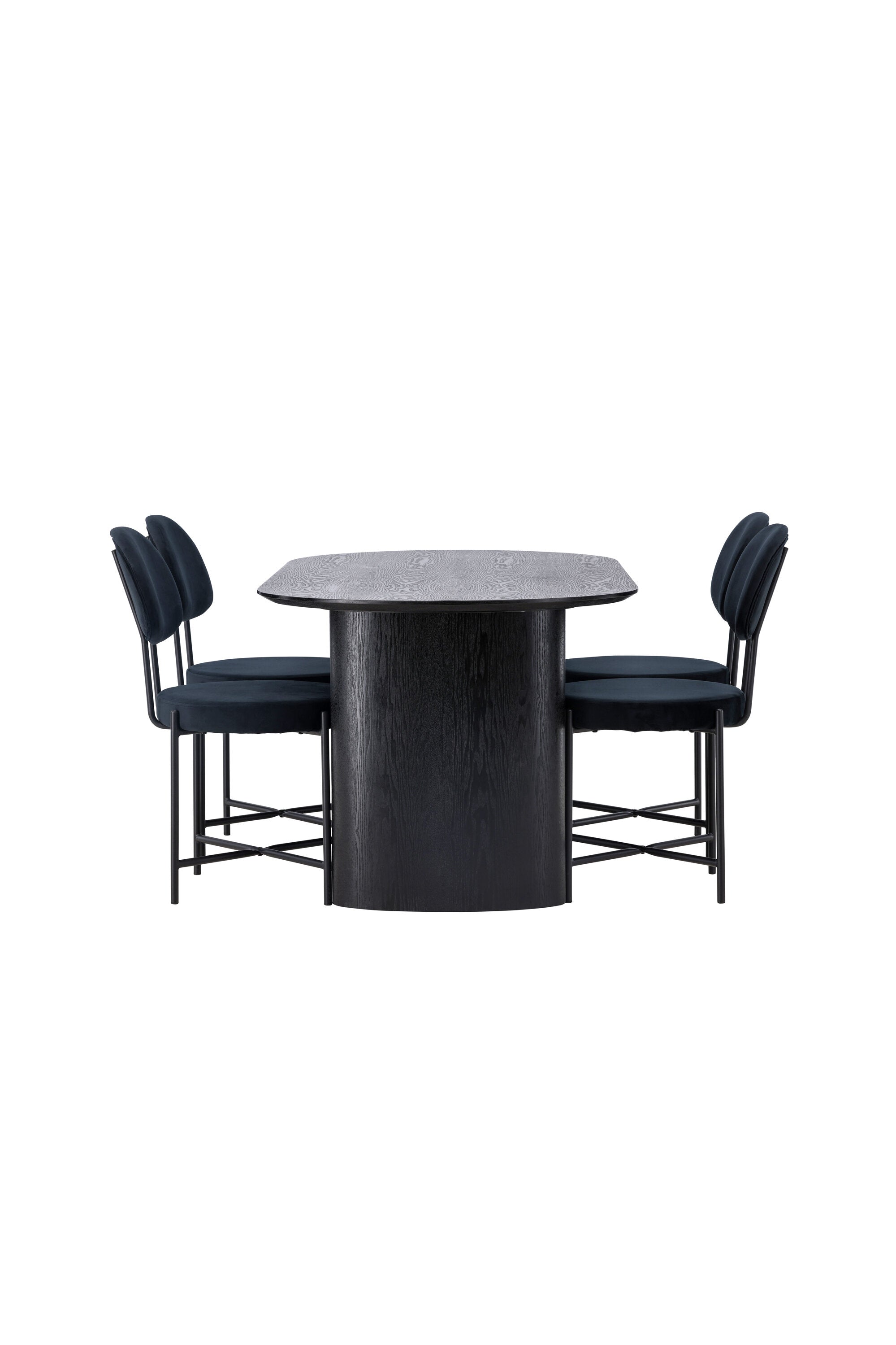 Isolde Esszimmerset + Stella 180cm/4St. in Schwarz präsentiert im Onlineshop von KAQTU Design AG. Esszimmerset ist von Venture Home