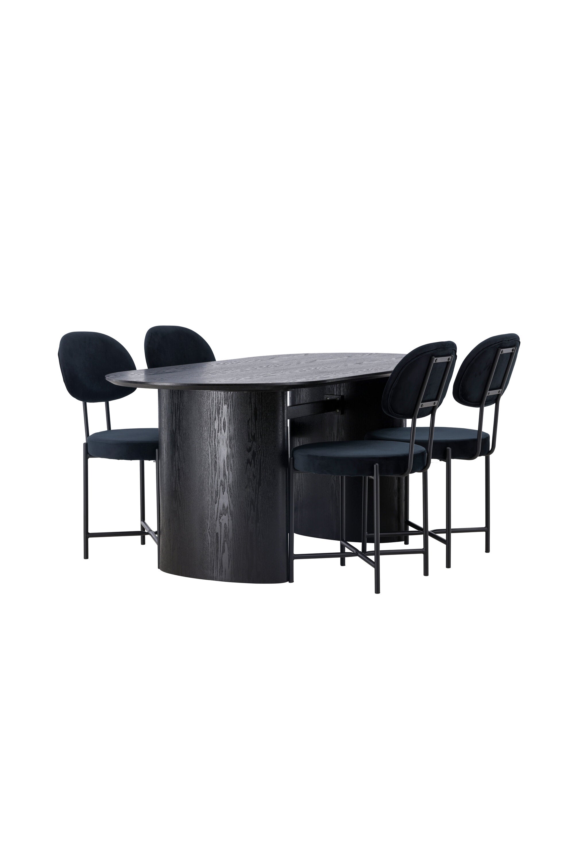 Isolde Esszimmerset + Stella 180cm/4St. in Schwarz präsentiert im Onlineshop von KAQTU Design AG. Esszimmerset ist von Venture Home