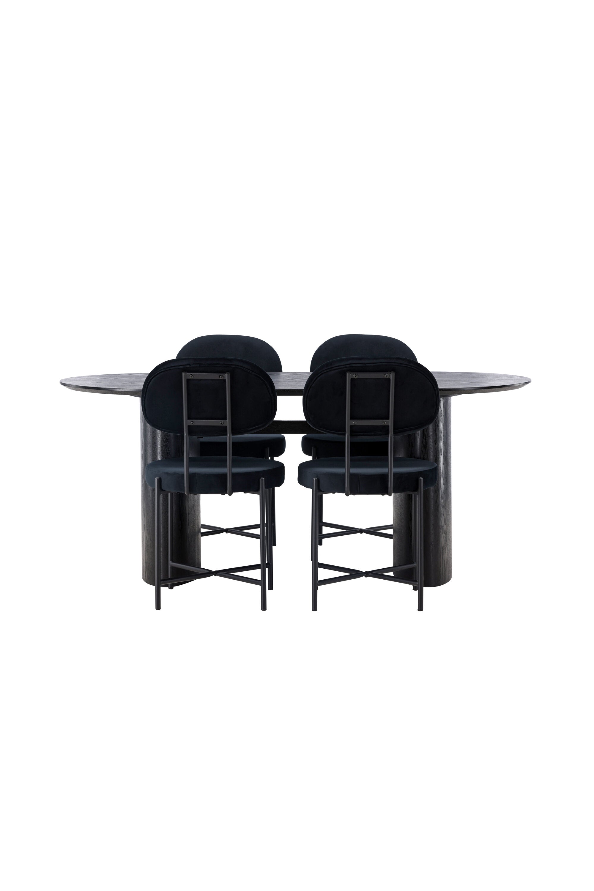 Isolde Esszimmerset + Stella 180cm/4St. in Schwarz präsentiert im Onlineshop von KAQTU Design AG. Esszimmerset ist von Venture Home
