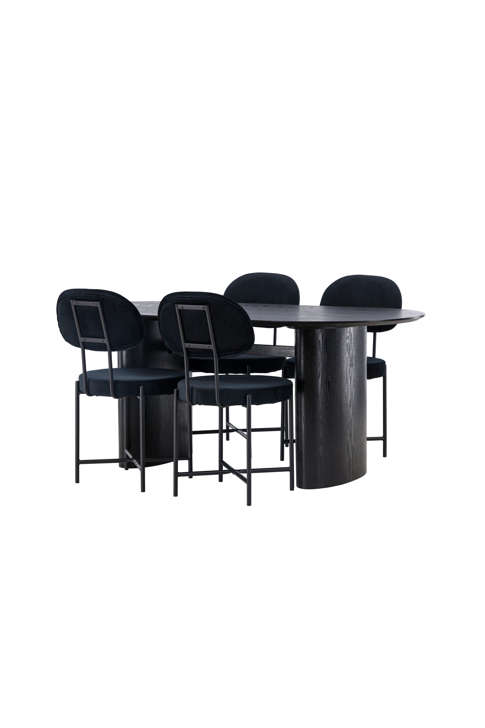 Isolde Esszimmerset + Stella 180cm/4St. in Schwarz präsentiert im Onlineshop von KAQTU Design AG. Esszimmerset ist von Venture Home