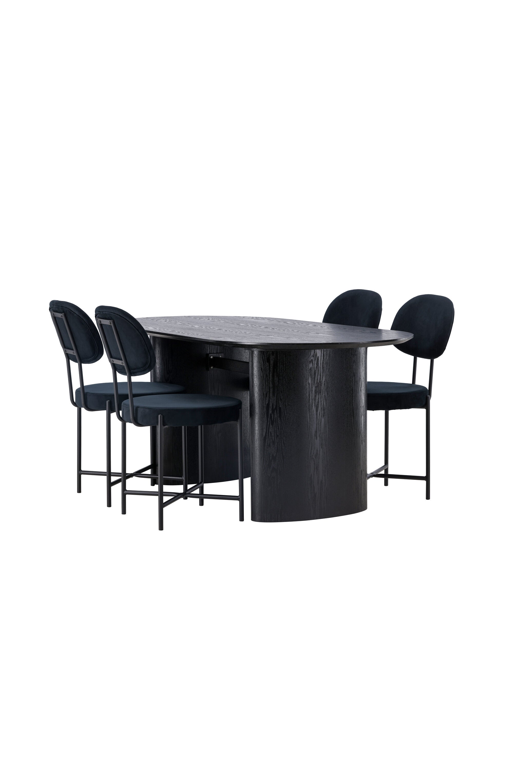 Isolde Esszimmerset + Stella 180cm/4St. in Schwarz präsentiert im Onlineshop von KAQTU Design AG. Esszimmerset ist von Venture Home
