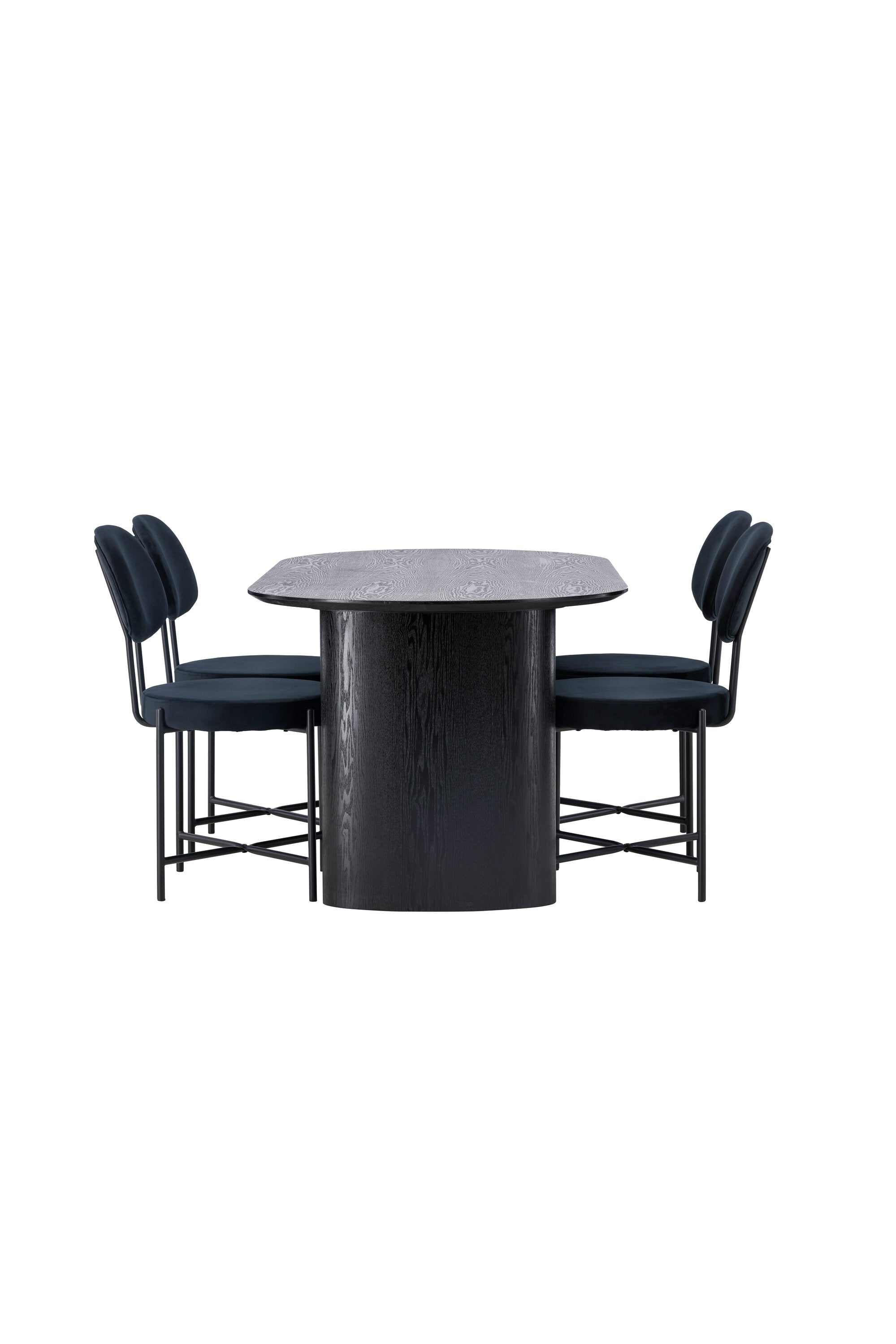 Isolde Esszimmerset + Stella 180cm/4St. in Schwarz präsentiert im Onlineshop von KAQTU Design AG. Esszimmerset ist von Venture Home