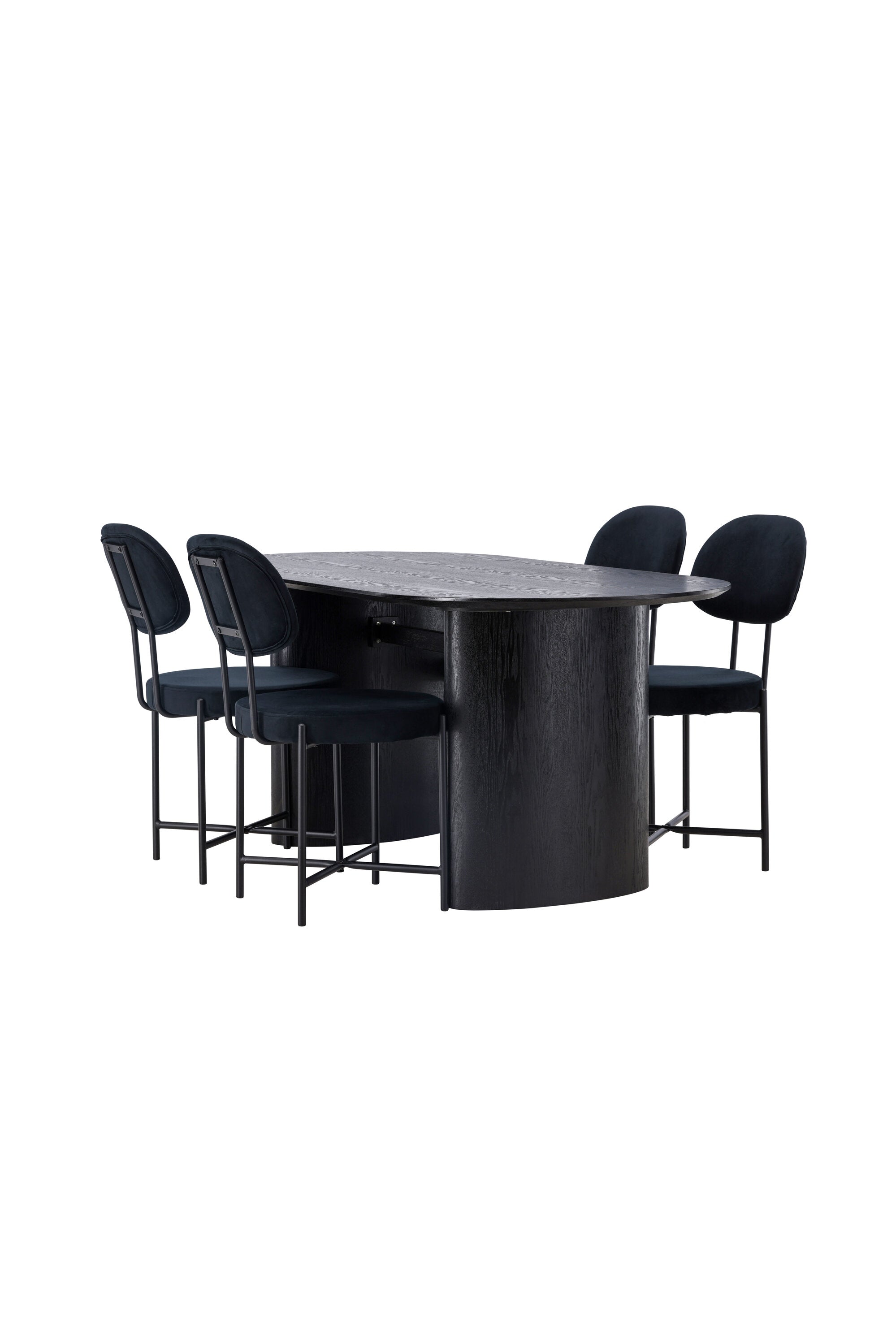 Isolde Esszimmerset + Stella 180cm/4St. in Schwarz präsentiert im Onlineshop von KAQTU Design AG. Esszimmerset ist von Venture Home