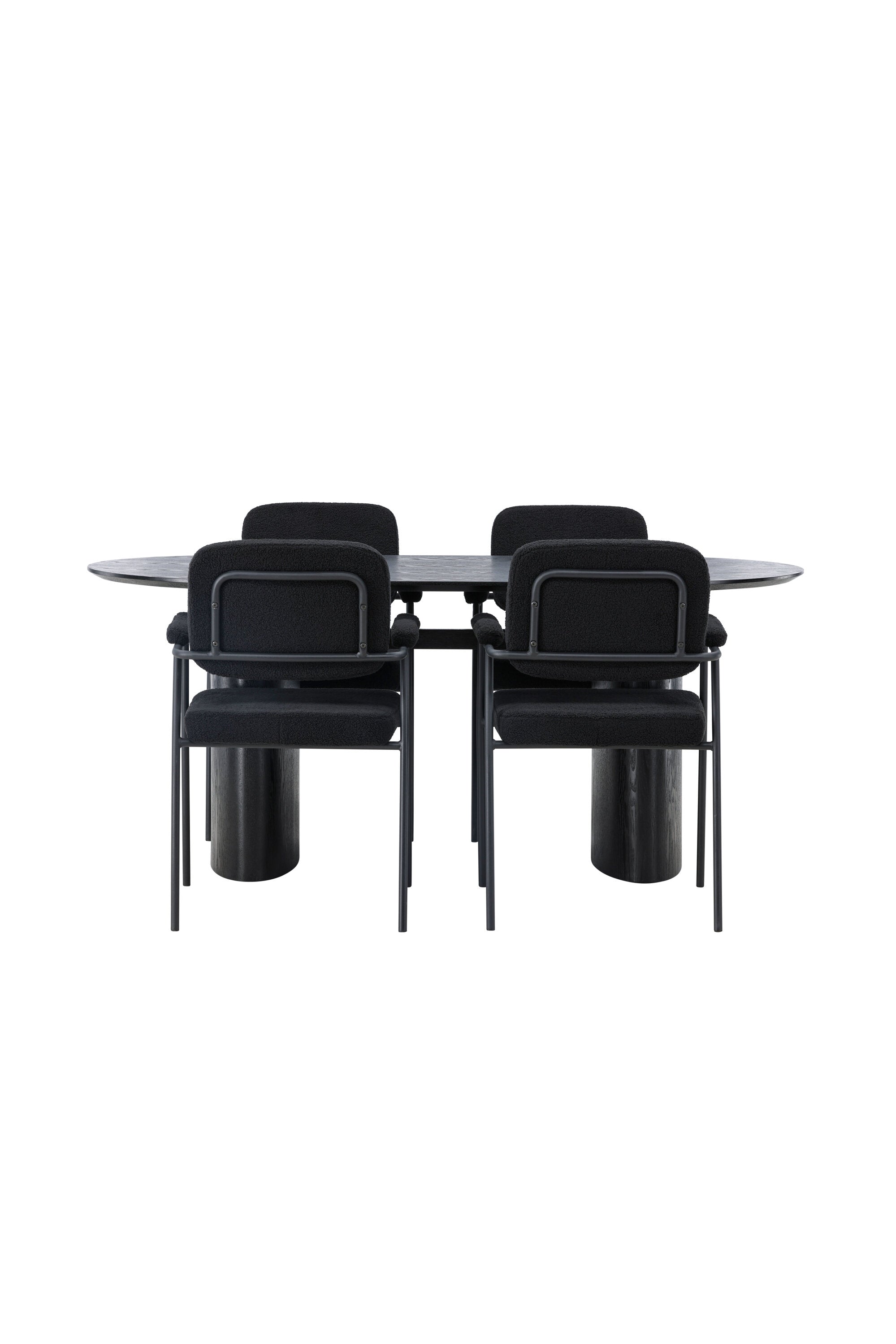 Isolde Esszimmerset + Yesterday 180cm/4St. in Schwarz präsentiert im Onlineshop von KAQTU Design AG. Esszimmerset ist von Venture Home