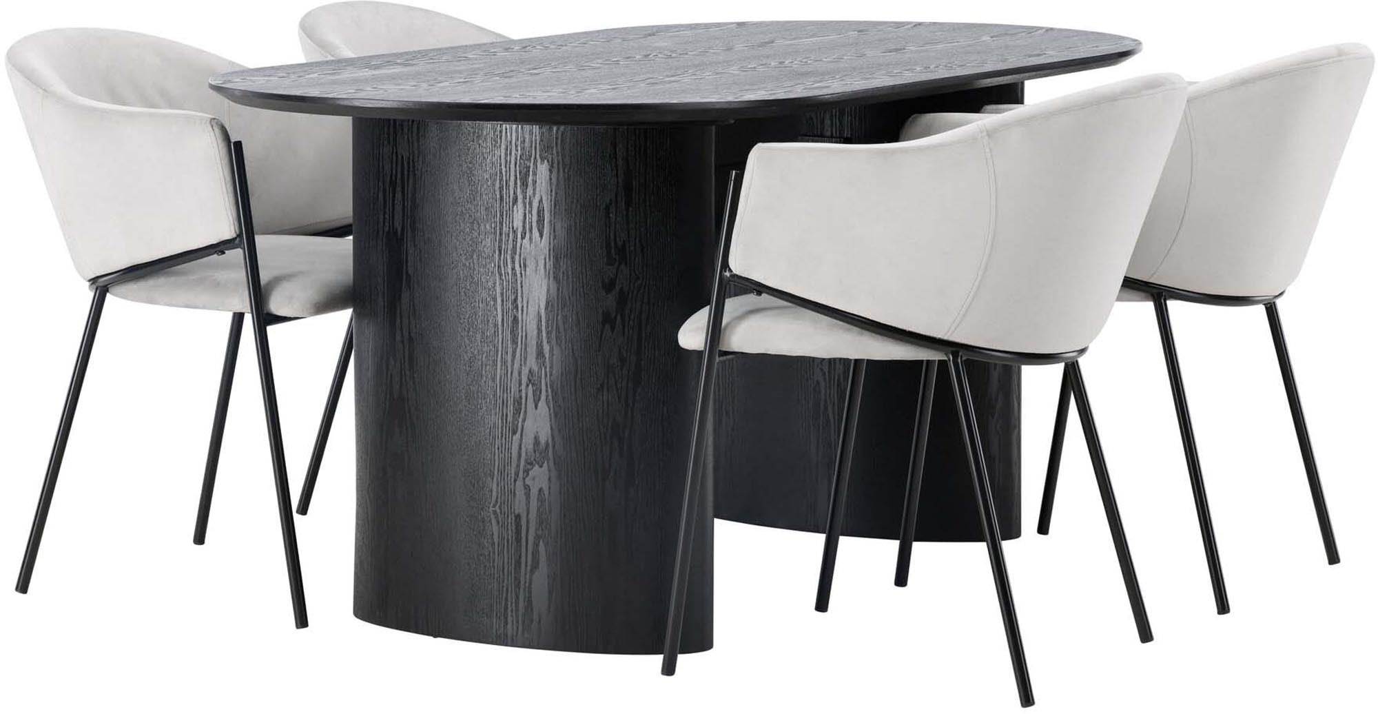 Modernes Isolde Esszimmerset mit Evelina Tisch und bequemen Stühlen für gesellige Abende und stilvolle Einrichtung. Ideal für Ihr Zuhause.