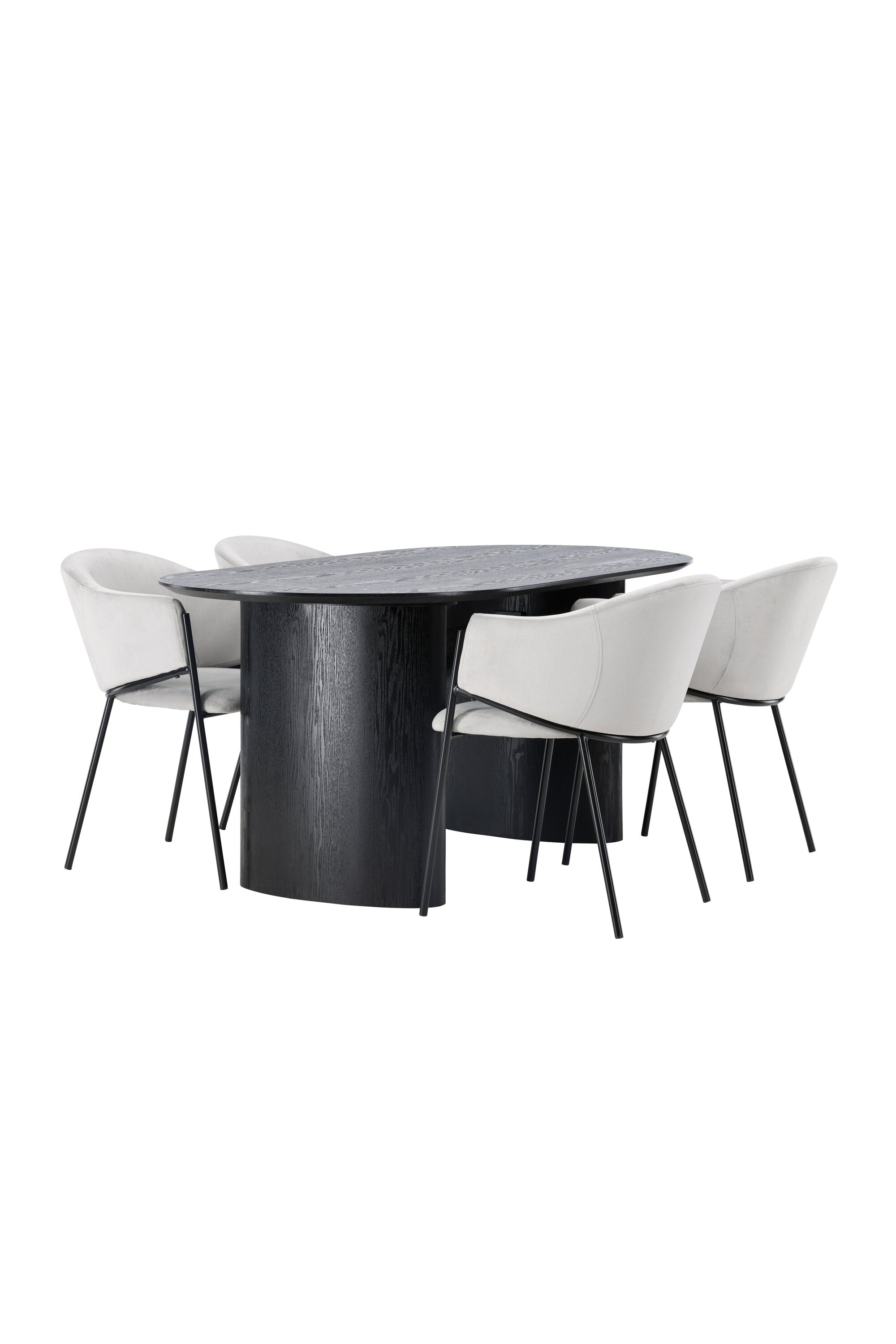 Isolde Esszimmerset + Evelina 180cm/4St. in Schwarzgrau präsentiert im Onlineshop von KAQTU Design AG. Esszimmerset ist von Venture Home