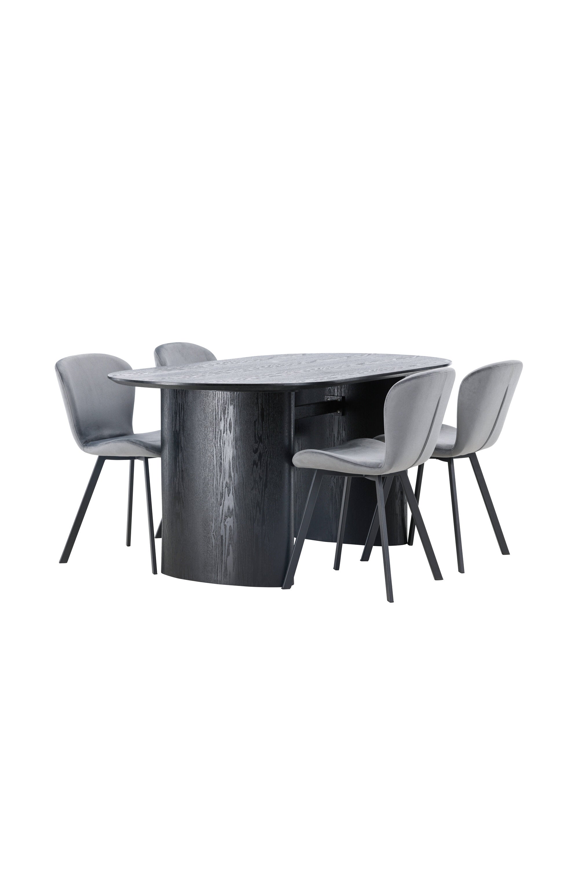 Isolde Esszimmerset + Lilja 180cm/4St. in Schwarzgrau präsentiert im Onlineshop von KAQTU Design AG. Esszimmerset ist von Venture Home