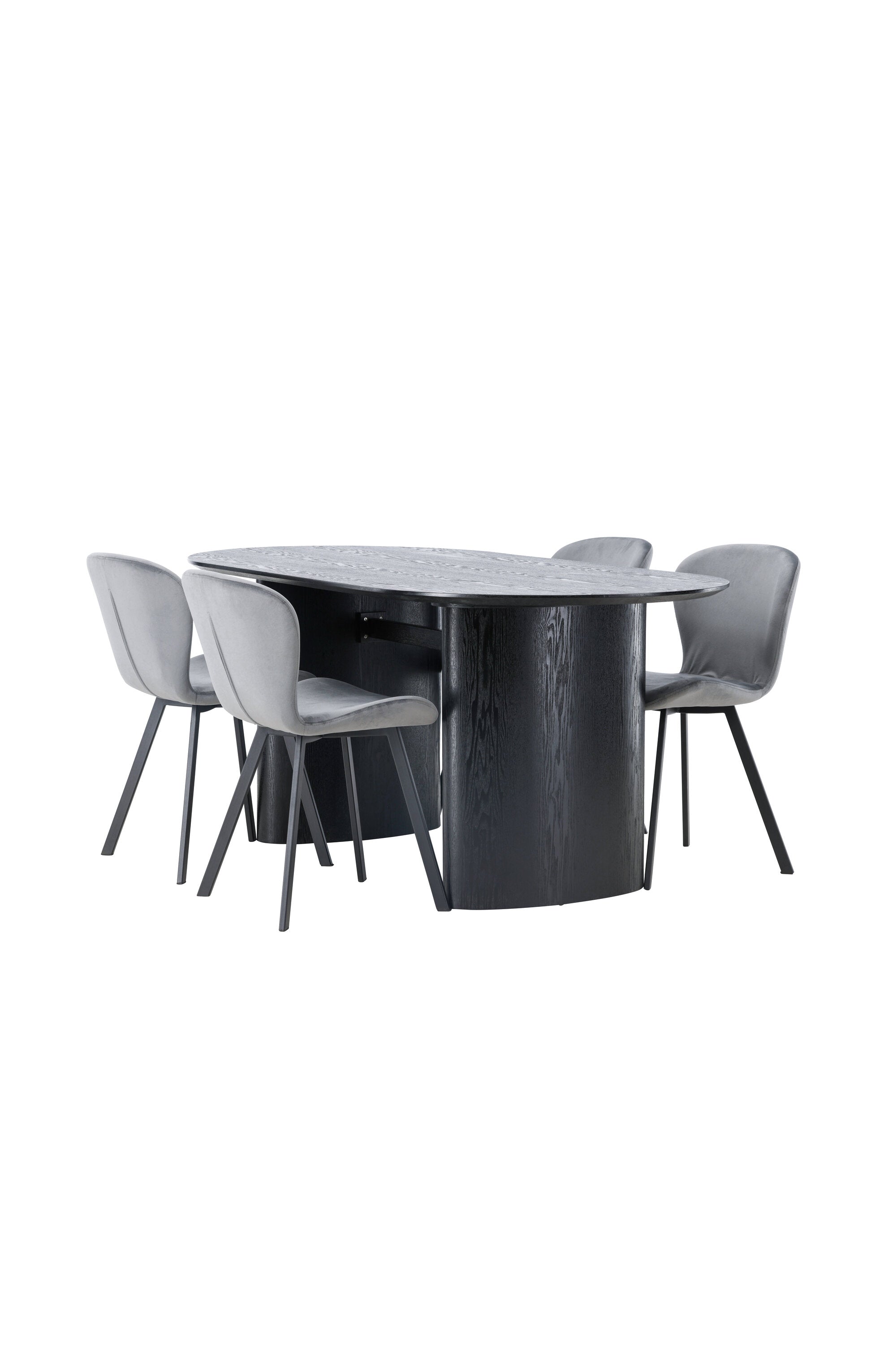 Isolde Esszimmerset + Lilja 180cm/4St. in Schwarzgrau präsentiert im Onlineshop von KAQTU Design AG. Esszimmerset ist von Venture Home