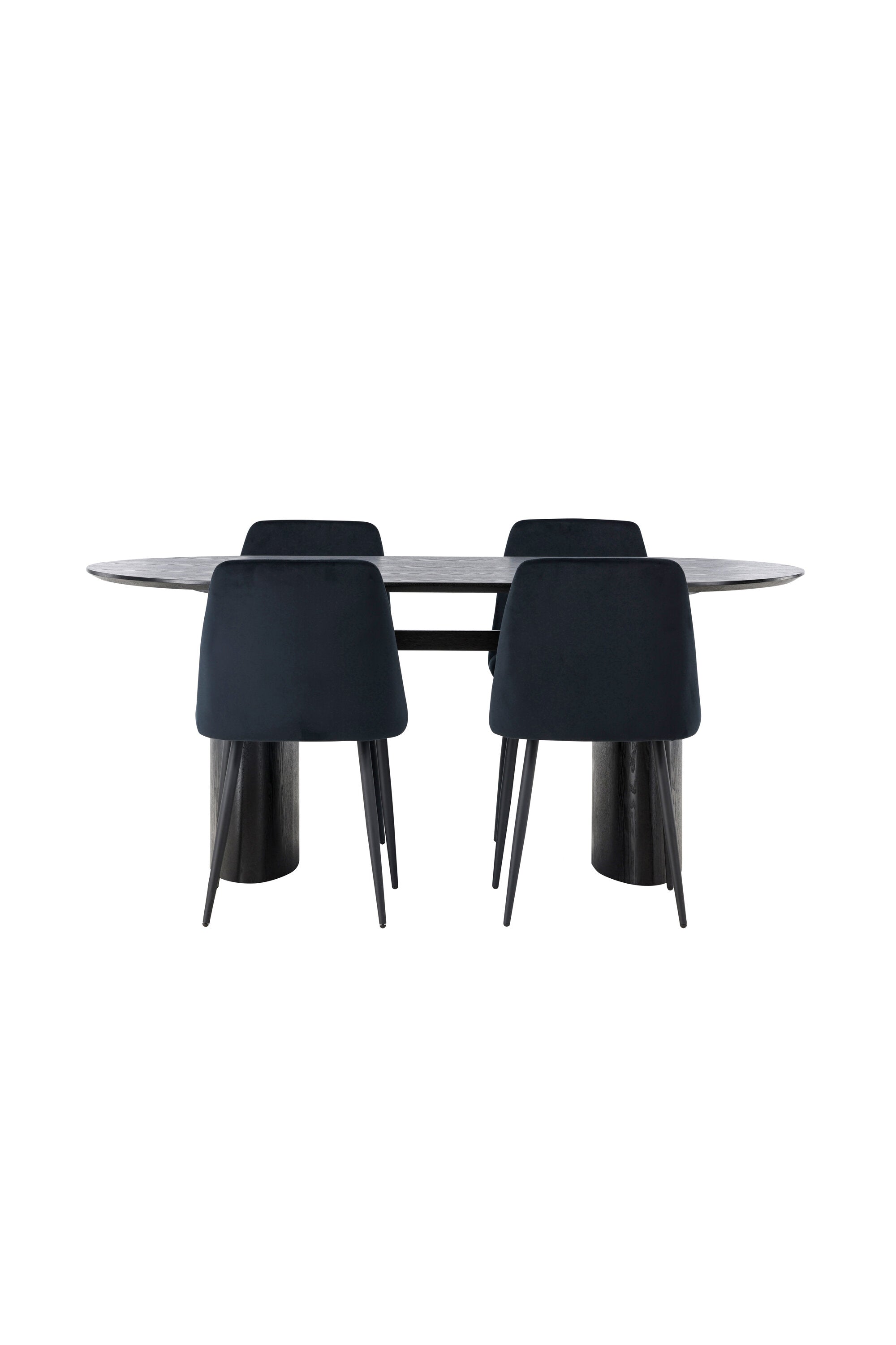 Isolde Esszimmerset + Night 180cm/4St. in Schwarz präsentiert im Onlineshop von KAQTU Design AG. Esszimmerset ist von Venture Home