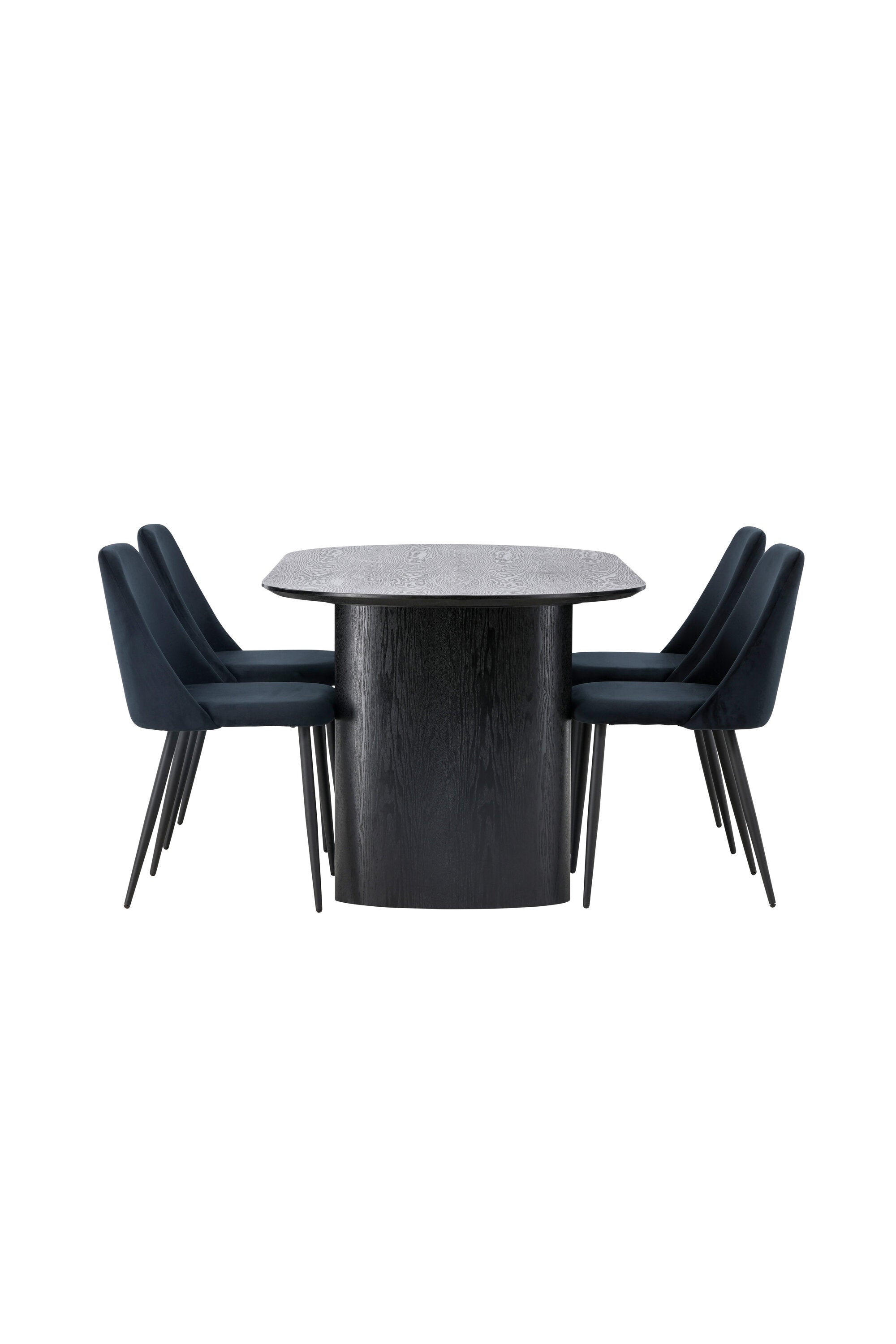Isolde Esszimmerset + Night 180cm/4St. in Schwarz präsentiert im Onlineshop von KAQTU Design AG. Esszimmerset ist von Venture Home