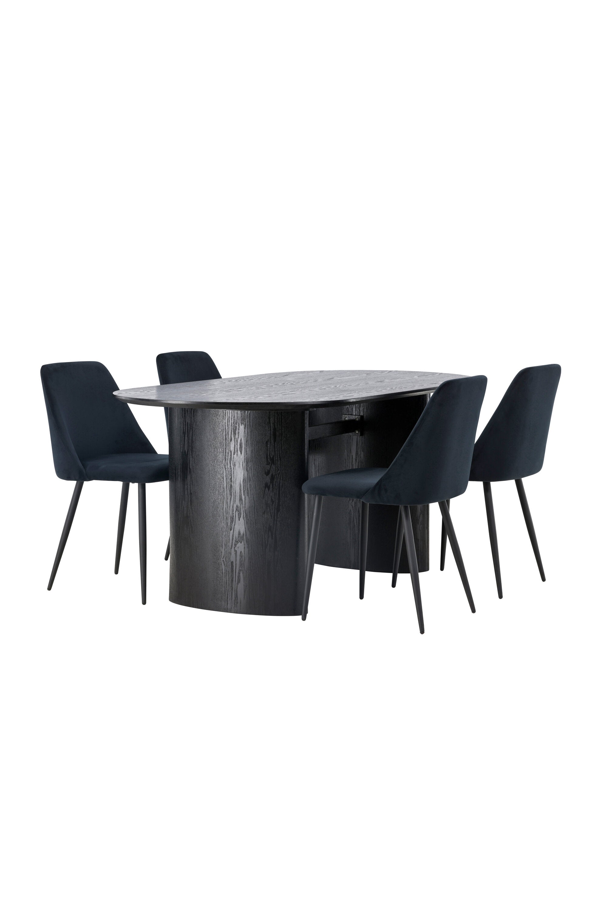 Isolde Esszimmerset + Night 180cm/4St. in Schwarz präsentiert im Onlineshop von KAQTU Design AG. Esszimmerset ist von Venture Home