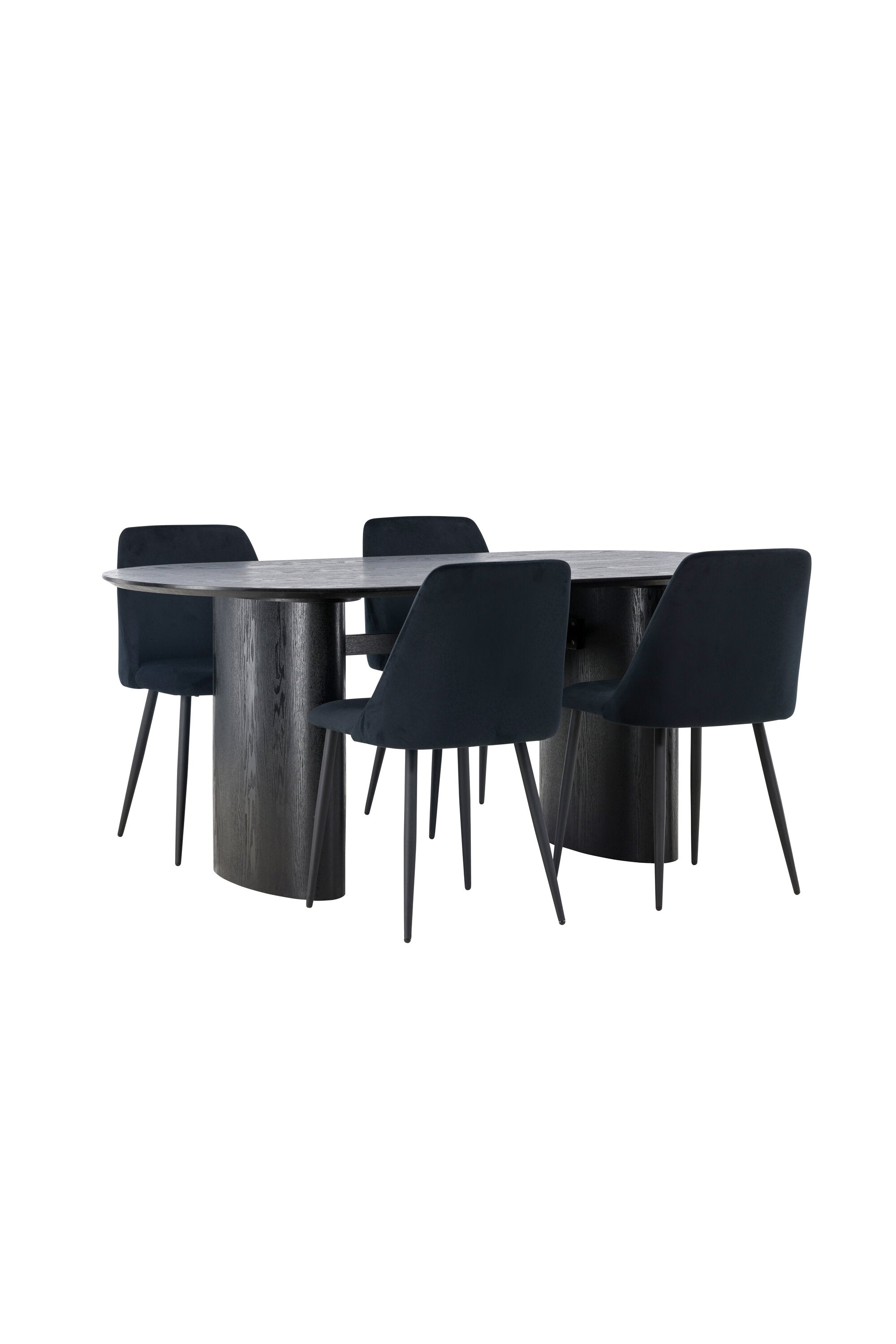 Isolde Esszimmerset + Night 180cm/4St. in Schwarz präsentiert im Onlineshop von KAQTU Design AG. Esszimmerset ist von Venture Home