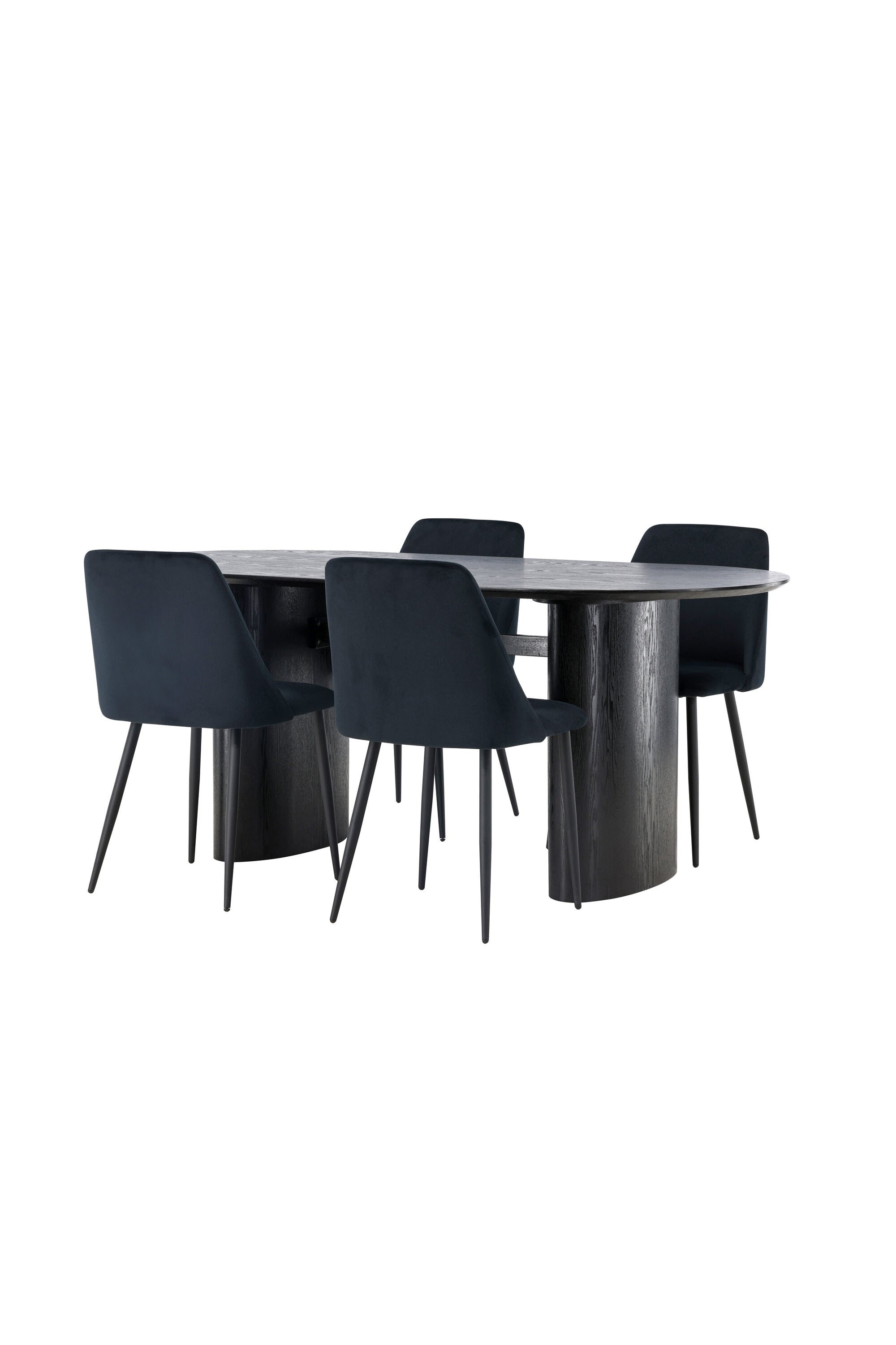 Isolde Esszimmerset + Night 180cm/4St. in Schwarz präsentiert im Onlineshop von KAQTU Design AG. Esszimmerset ist von Venture Home