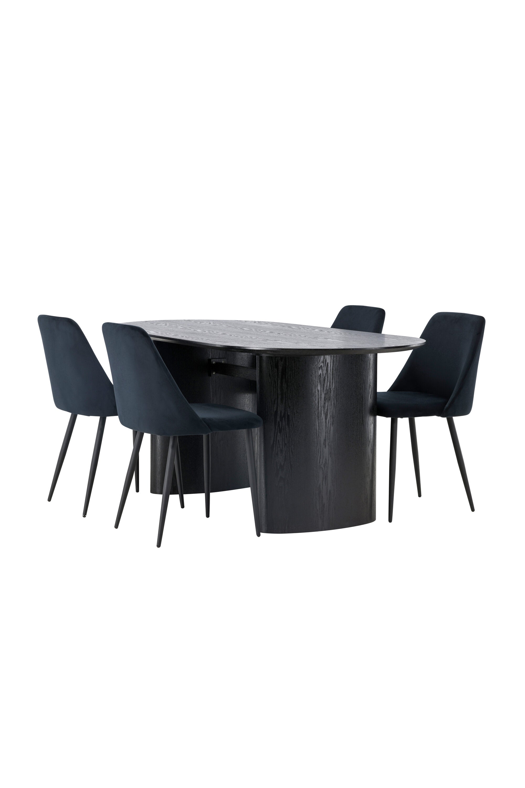 Isolde Esszimmerset + Night 180cm/4St. in Schwarz präsentiert im Onlineshop von KAQTU Design AG. Esszimmerset ist von Venture Home